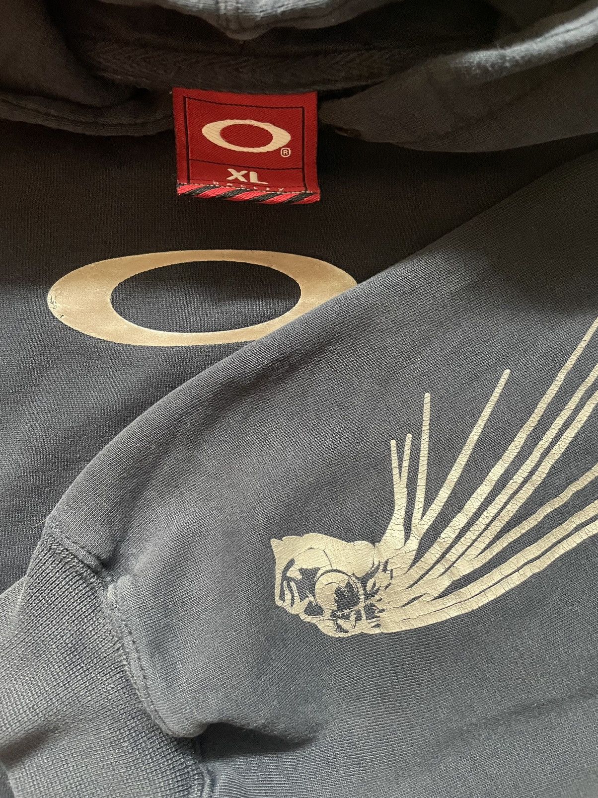 オークリー フロントロゴ スウェット Lサイズ ブラック OAKLEY
