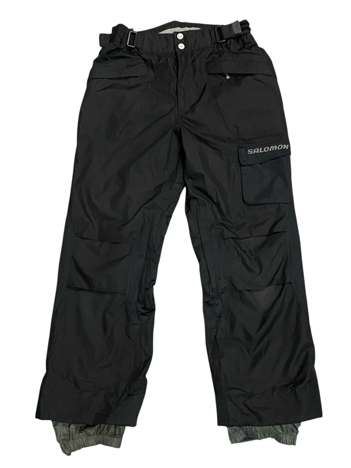 Salomon Vintage Salomon Archive Ski Pants Black Cargo Techwear Size US 34 / EU 50 - 1 Thumbnail