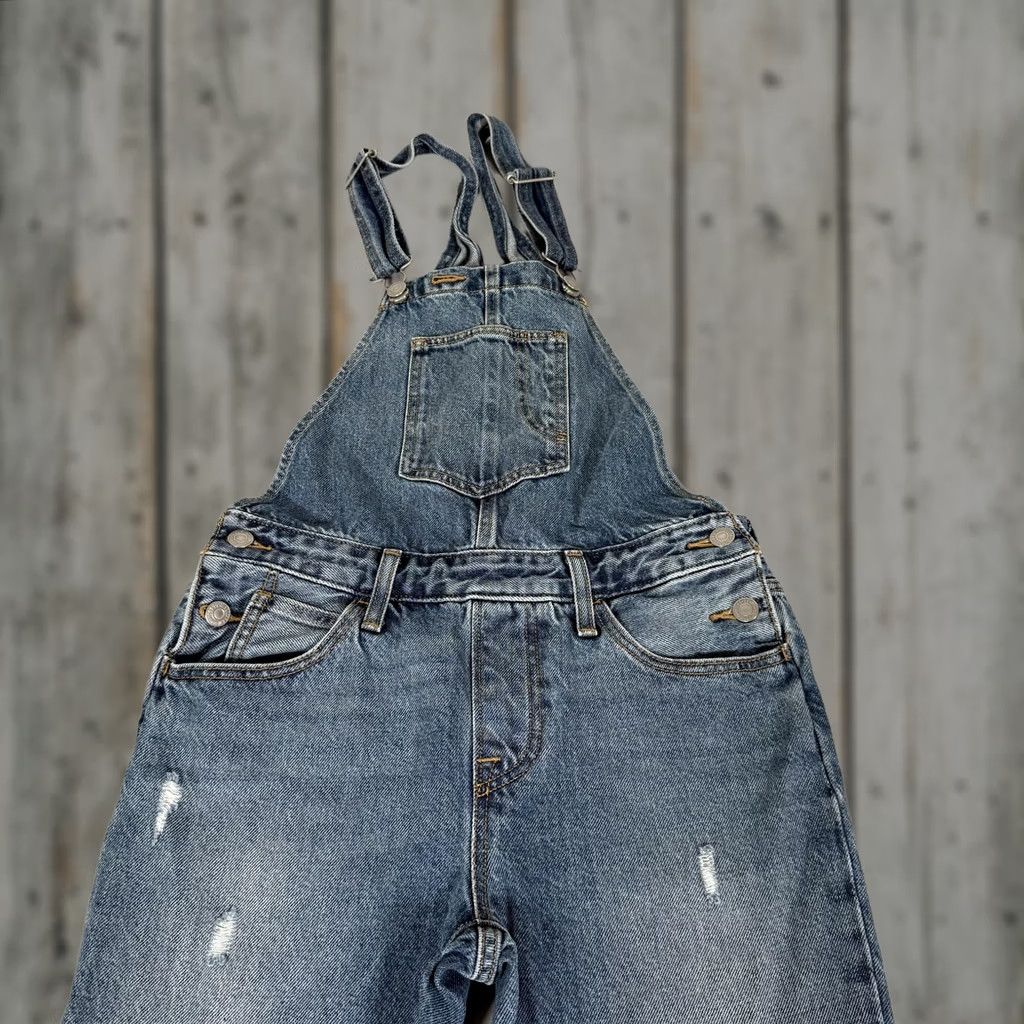 Levi's Levi's Womens Overalls Small Blue Denim Jean Skinny Fit Distressed 90s Retro Vintage Not N/A Size 28" / US 6 / IT 42 - 1 Thumbnail