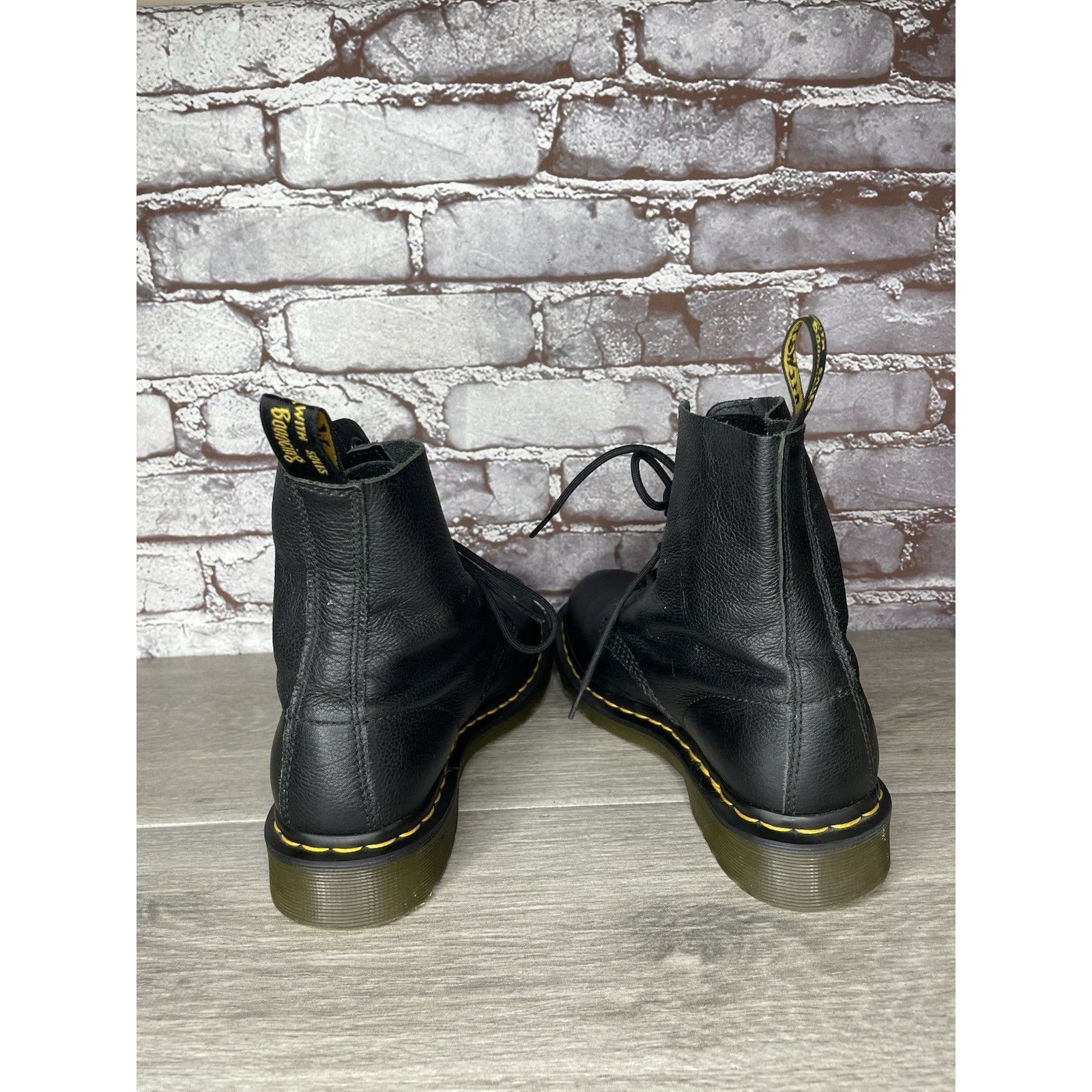 Dr. Martens Doc Martens Pascal 1460 Black Leather Lace Up Combat Boots W Size US 8 / IT 38 - 6 Thumbnail