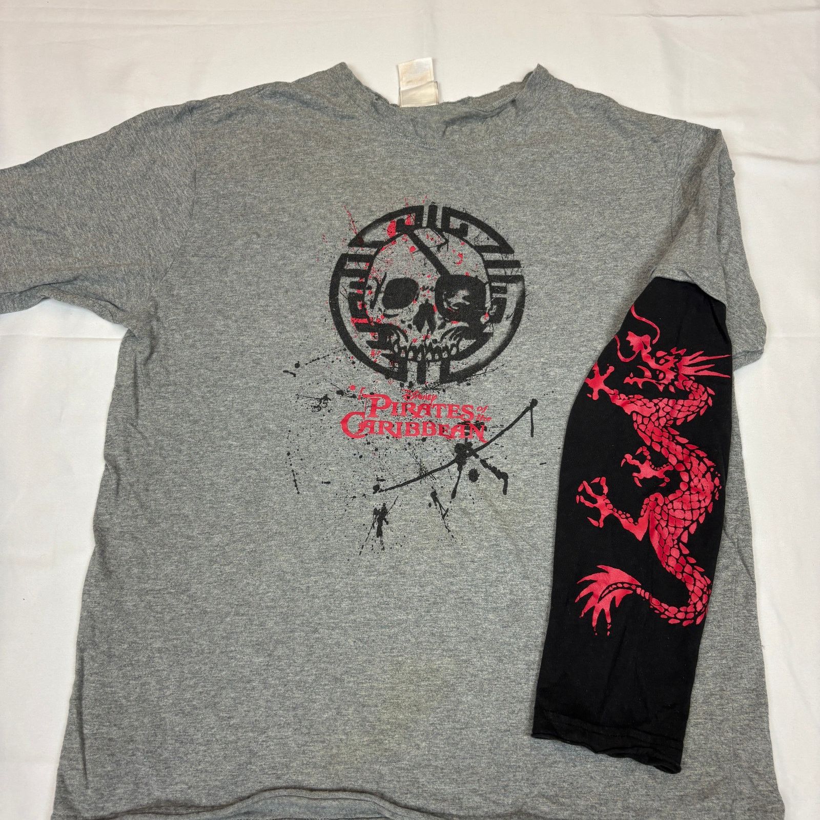 Disney × Vintage VTG Disney Pirates of the Caribbean Shirt Dragon Medium Y2K Size US M / EU 48-50 / 2 - 2 Thumbnail