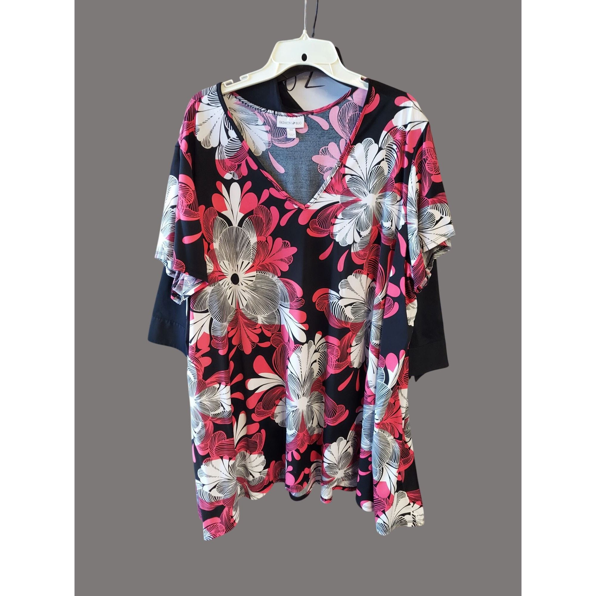 Other Set Of 3 Womens Plus Size Tops 4X Mixed Prints & Solids Q02 Size 4XL / US 24-26 - 3 Thumbnail