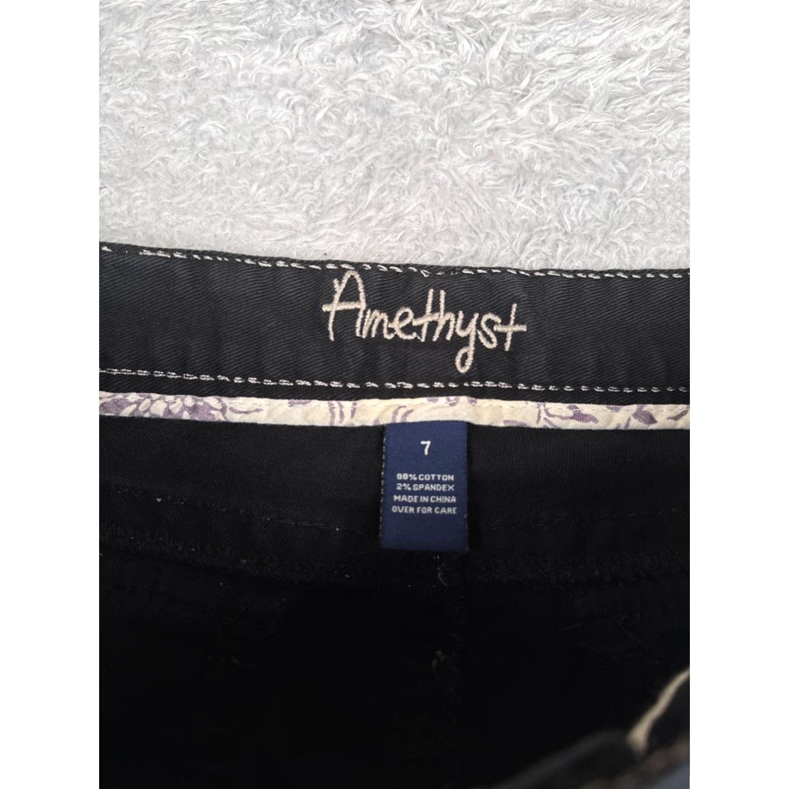 Vintage Amethyst Jeans Women's Jeans 7 Black Denim Bootcut Low Rise 31in Inseam Cotton Blend Distressed Pockets Western Size 28" / US 6 / IT 42 - 7 Thumbnail