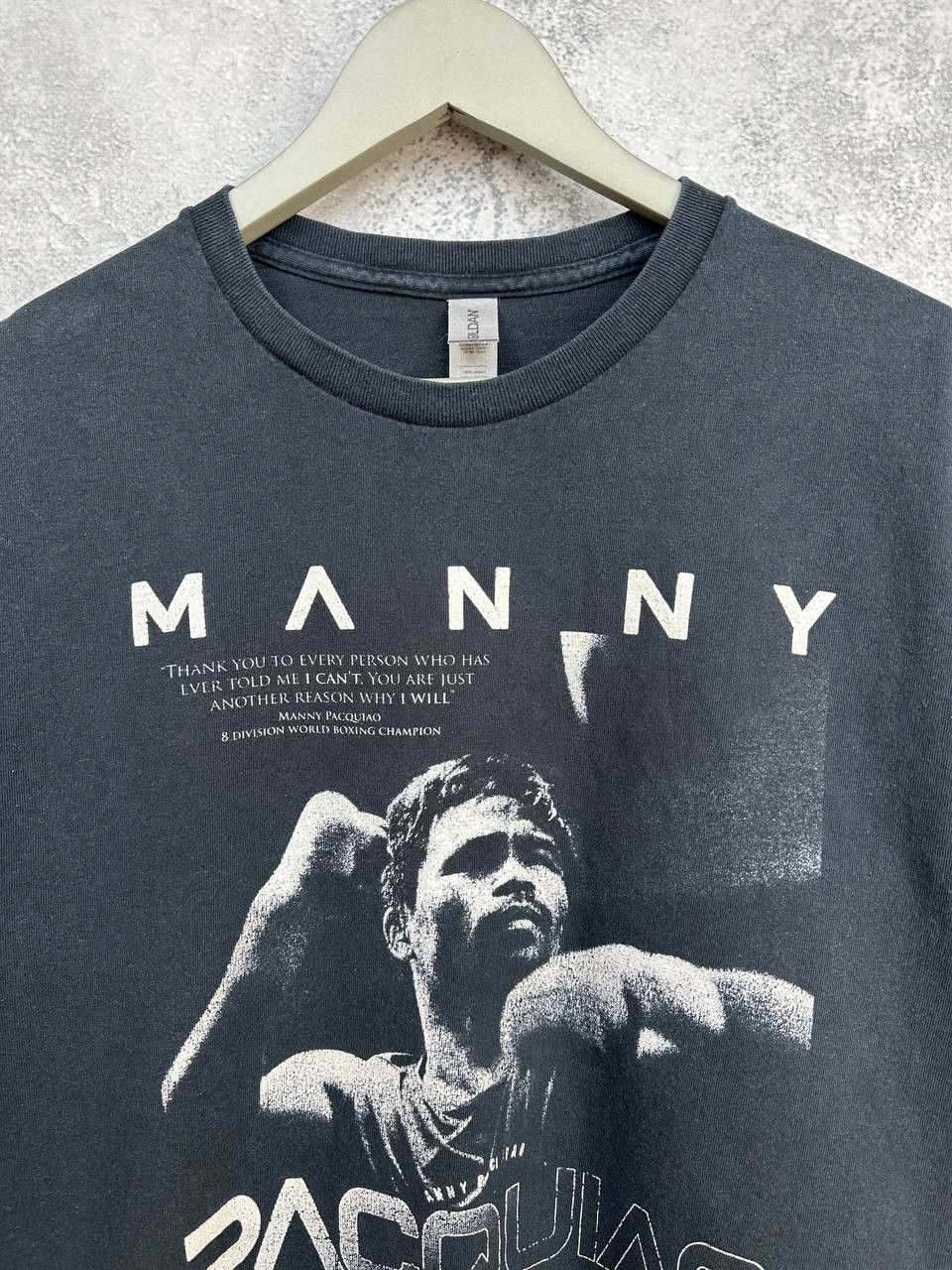 Vintage Manny Pacquiao Graphic Boxing Tee Black Short Sleeve T-Shirt Size US L / EU 52-54 / 3 - 4 Thumbnail