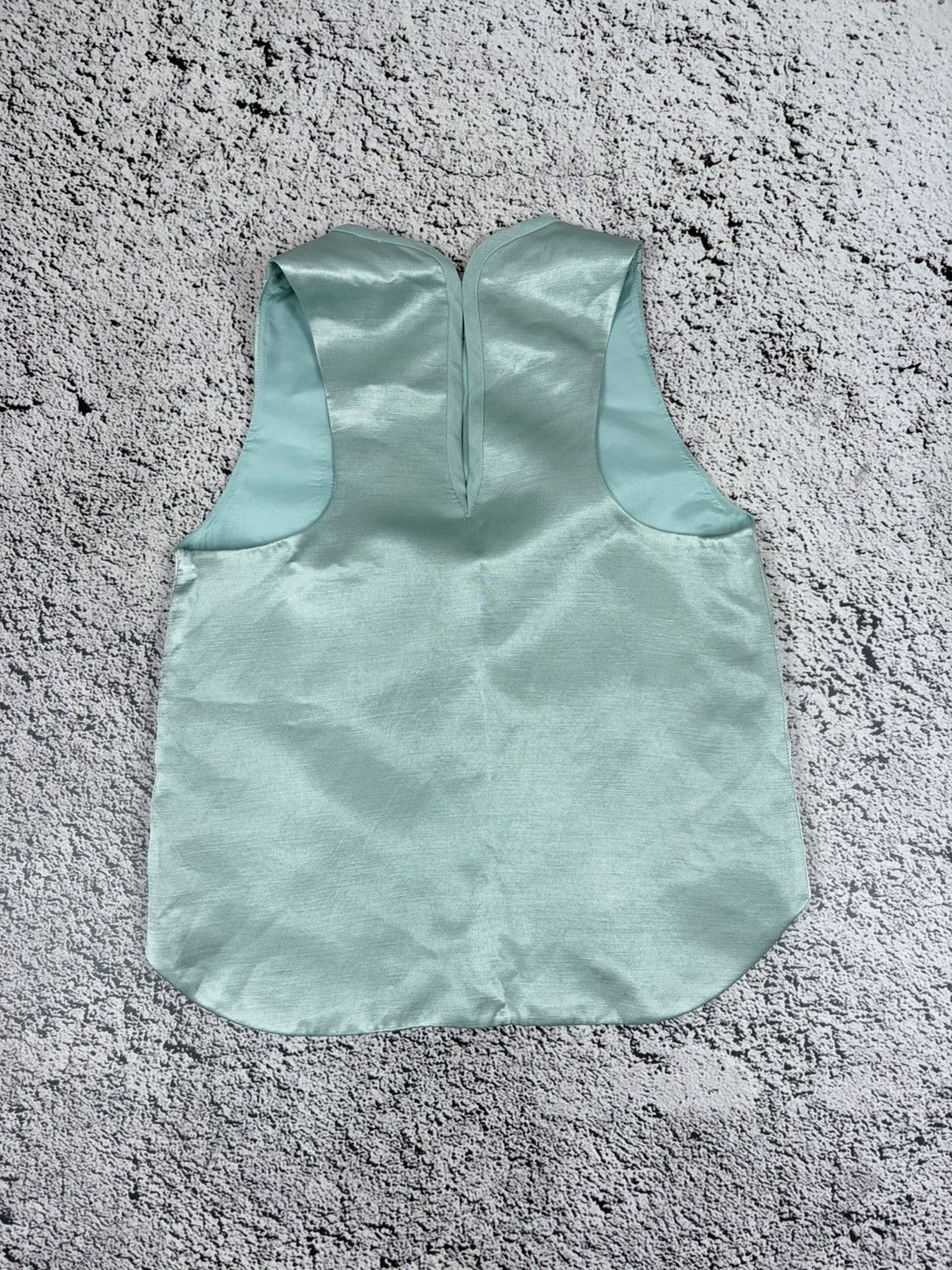 Tara Jarmon Mademoiselle Tara Jarmon Mint Green Linen Panel Top 38 Size S / US 4 / IT 40 - 6 Thumbnail