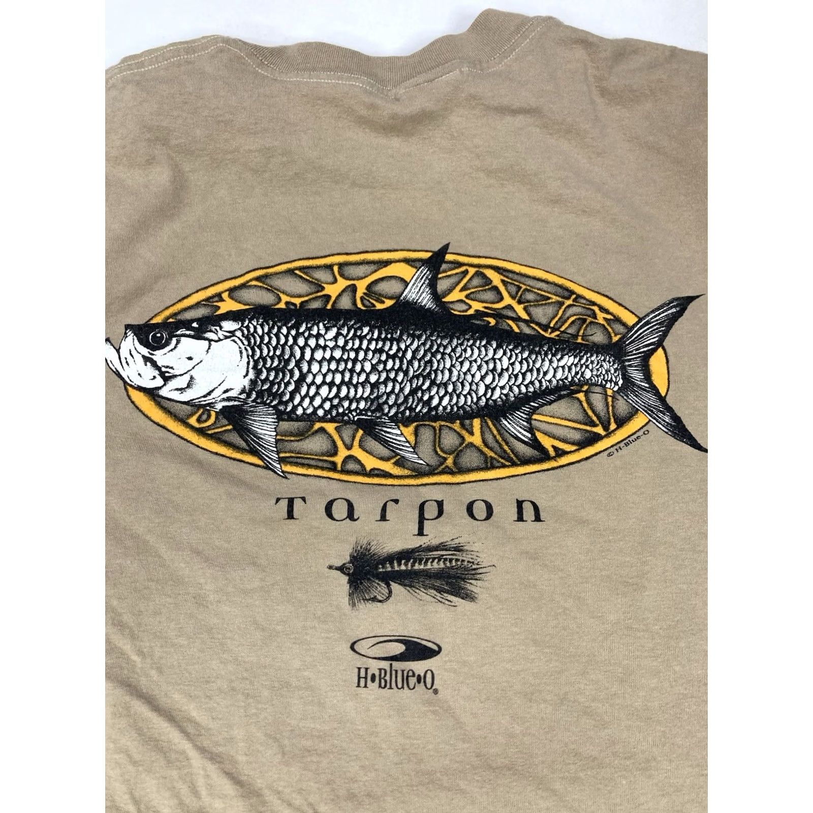 Vintage VINTAGE H Blue O Tarpon Fish Graphic T-shirt Men XXL Beige USA 90s Single Stitch Mens T-Shirt Size US XXL / EU 58 / 5 - 2 Thumbnail