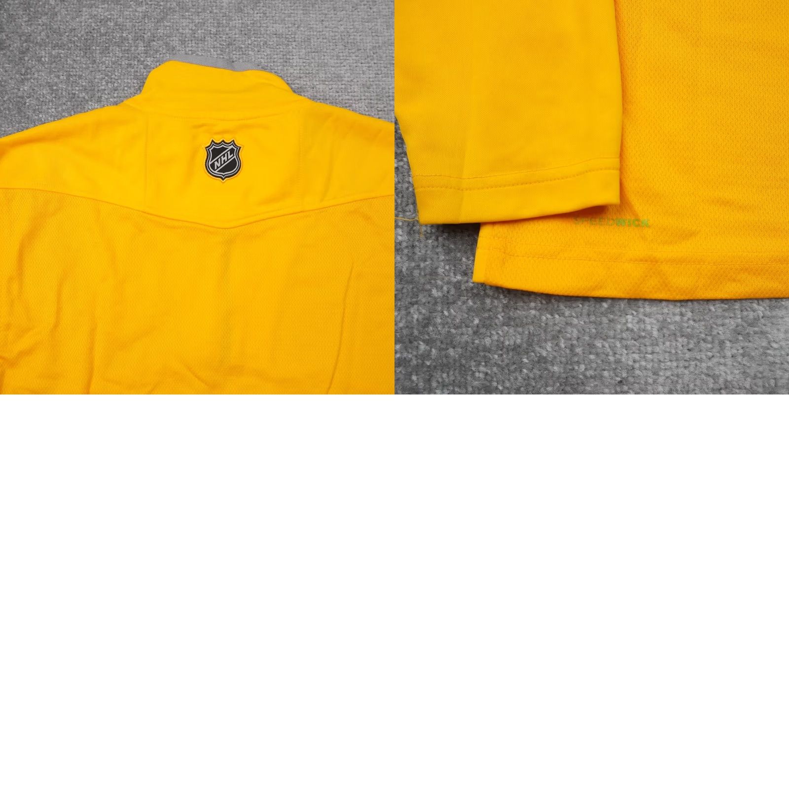 Reebok Reebok Nashville Predators Mens M Yellow Long Sleeve Athletic Shirt Size US M / EU 48-50 / 2 - 9 Thumbnail