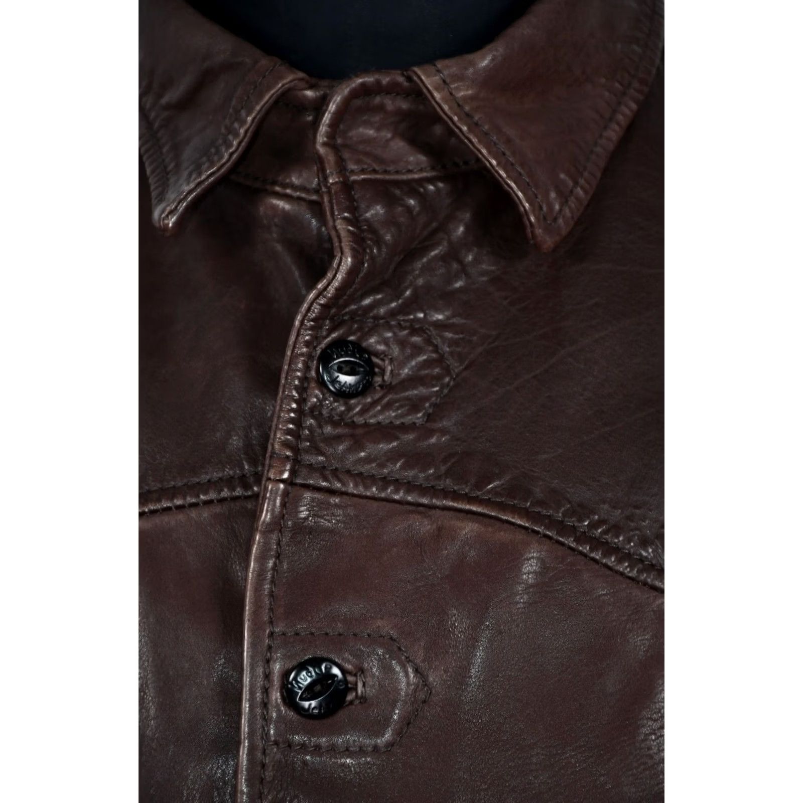 Nudie Jeans Nudie Jeans Leather Jacket Brown L Mens Regular Size XS? Size US 33 - 5 Thumbnail