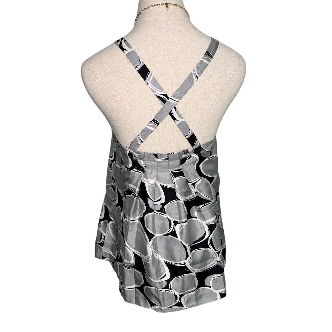 Vintage Y2K Ellavie silk geometric adjustable strap blouse size 12 Size XL / US 12-14 / IT 48-50 - 5 Thumbnail