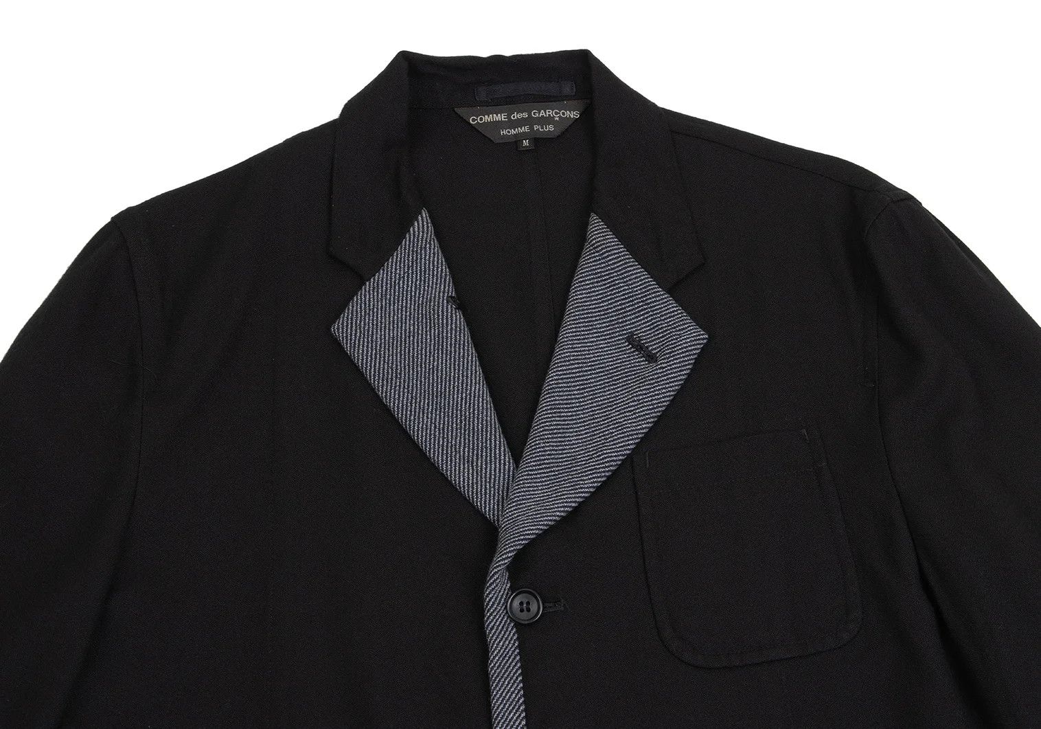 Comme des Garcons Homme Plus T Piped Tailored Jacket in Black/Navy, Size M Size US M / EU 48-50 / 2 - 2 Thumbnail