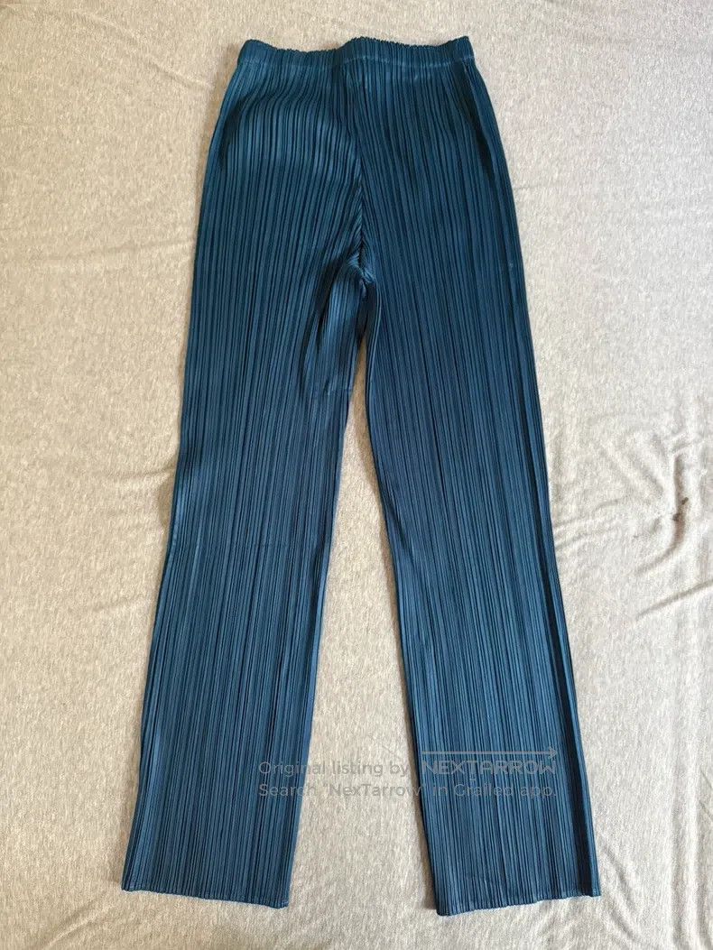 Issey Miyake Issey Miyake size:3 Turquoise Blue Pants Size 31" - 2 Thumbnail
