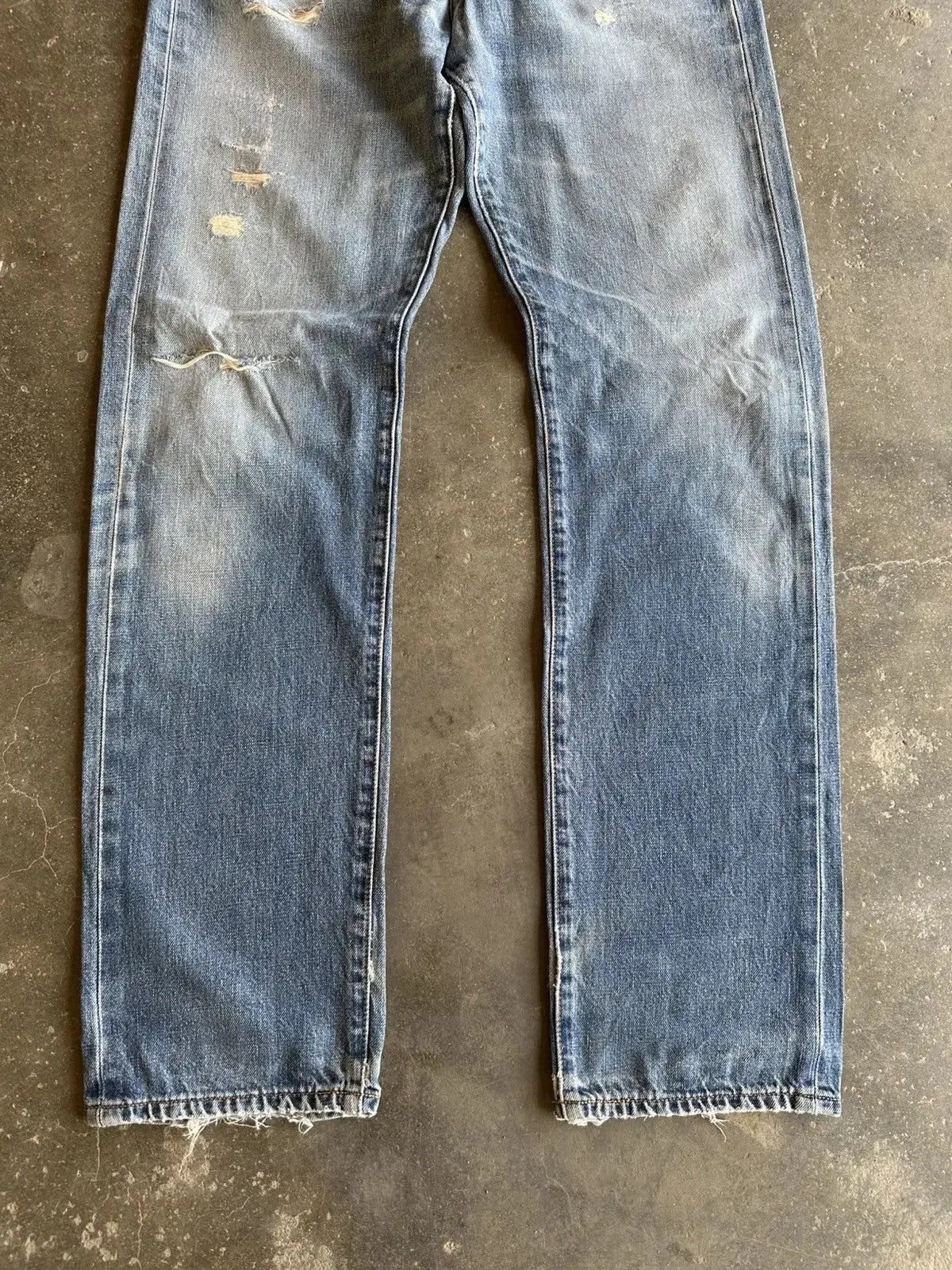 Levi's REDLINE 90’s Vintage Levi’s 502 Distressed Denim Pants Size US 30 / EU 46 - 7 Thumbnail