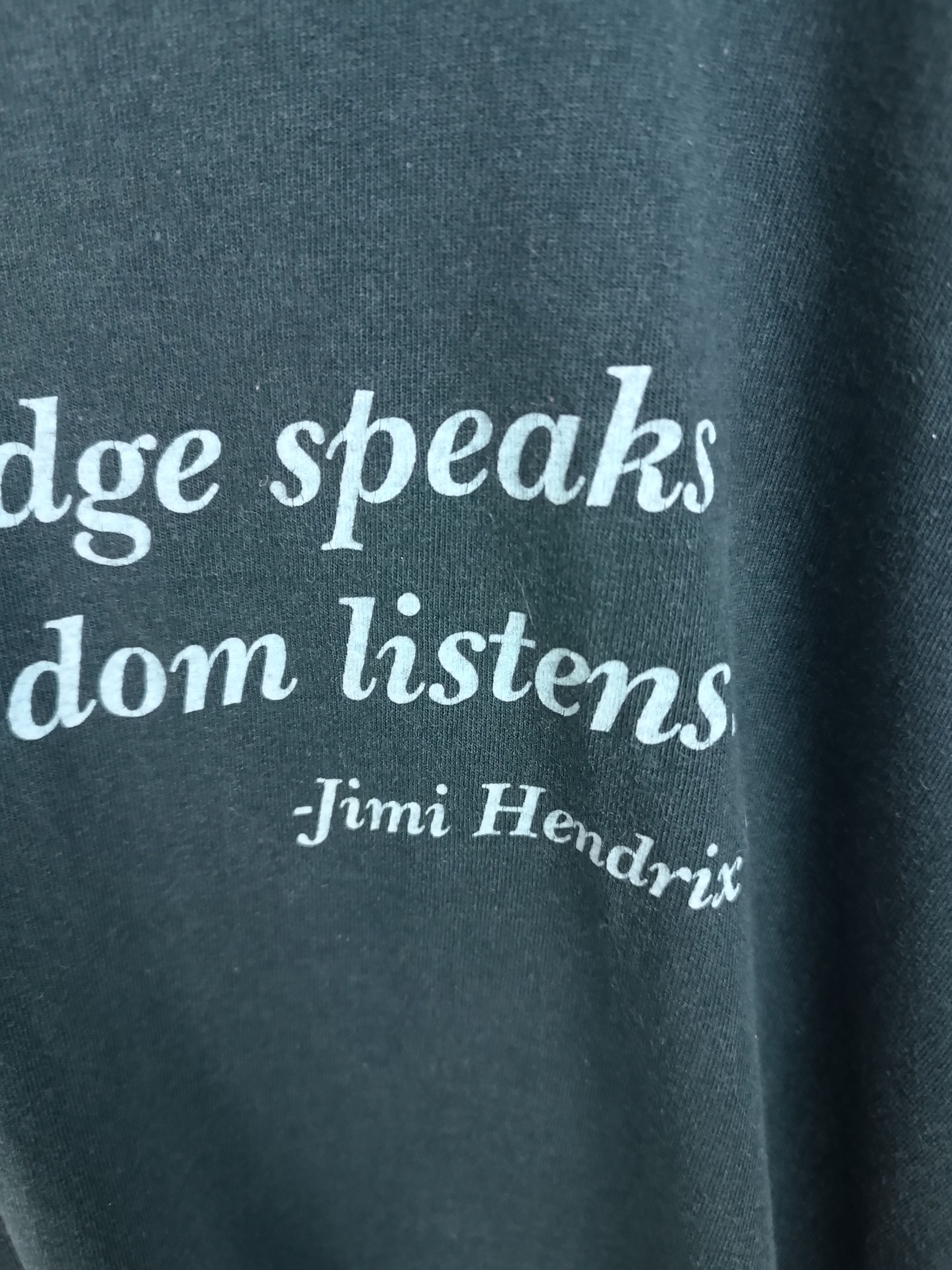 Band Tees VINTAGE 90'S JIMI HENDRIX WISDOM🔥QUOTE HUMOR ADULT TEE Size US L / EU 52-54 / 3 - 12 Thumbnail