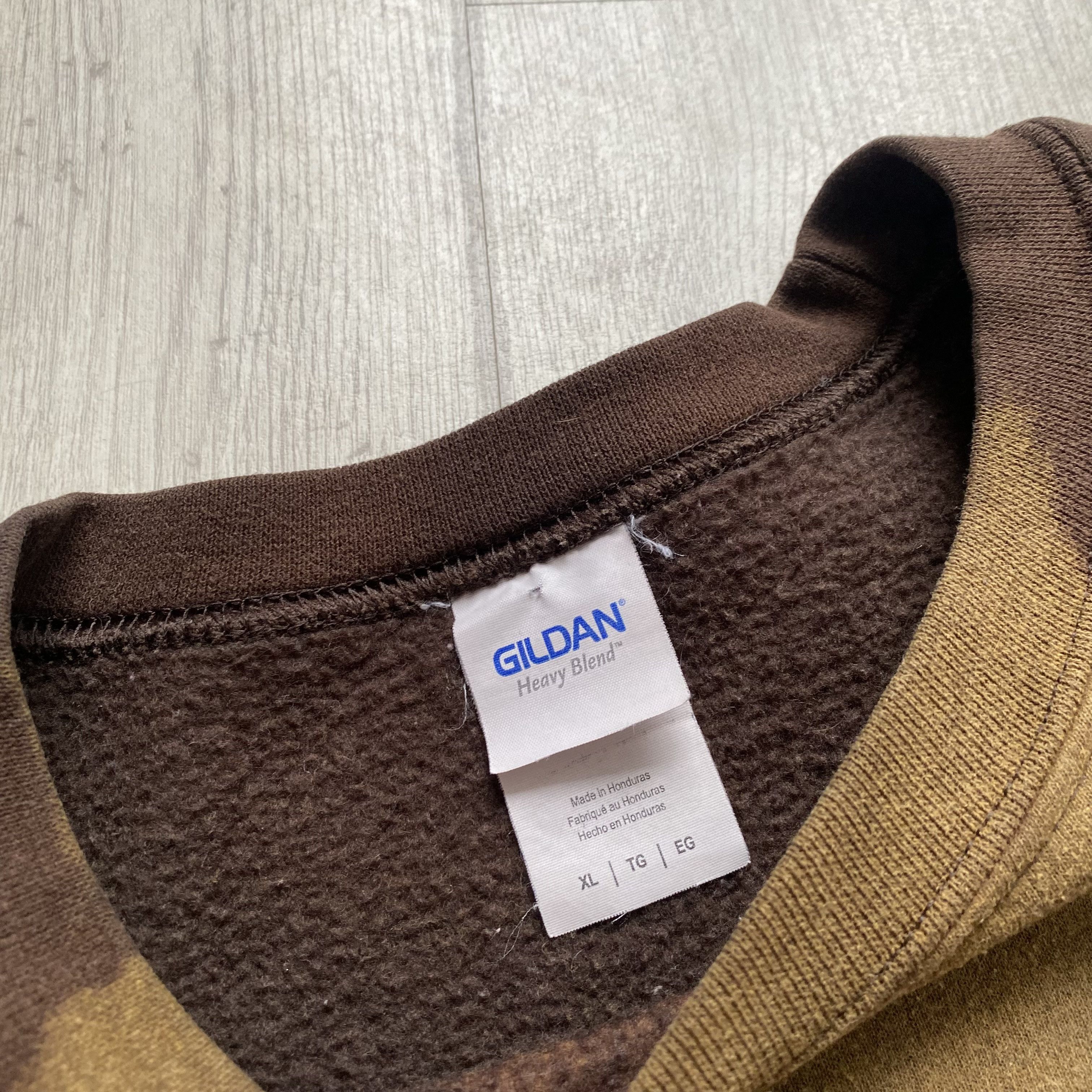 Vintage 🔥RARE Vintage Custom Trashed Sun Faded Brown Sweatshirt Size US XL / EU 56 / 4 - 7 Thumbnail