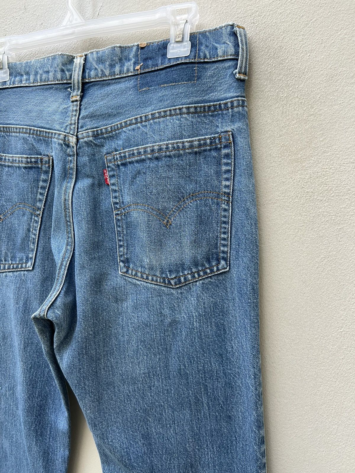 Levi's VTG 70s Levi’s 517 42 Talon Faded Blue Denim Bootcut Jeans Size US 31 - 19 Thumbnail