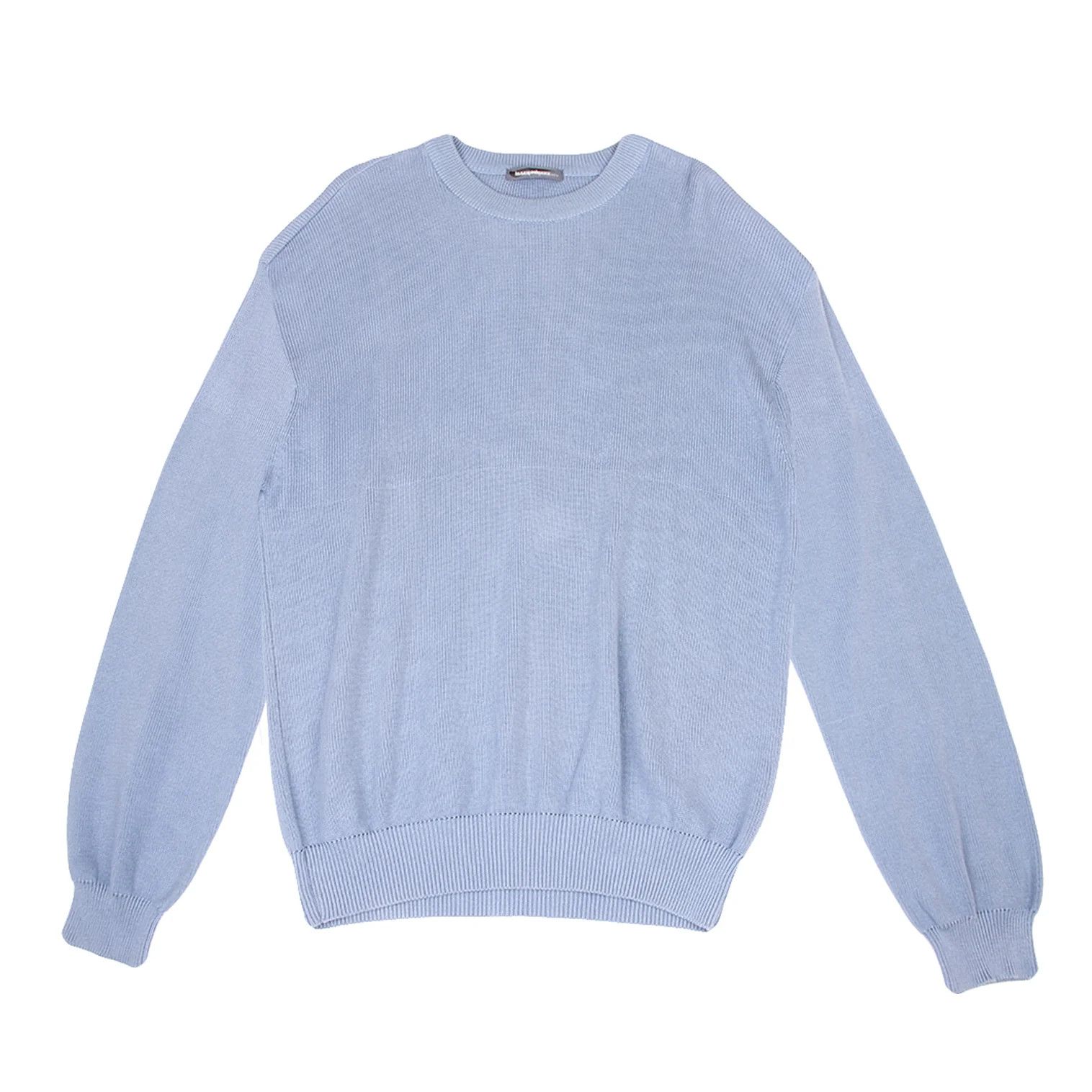Issey Miyake Off-Shoulder Knit Sweater in Light Blue, Size M Size US M / EU 48-50 / 2 - 1 Thumbnail