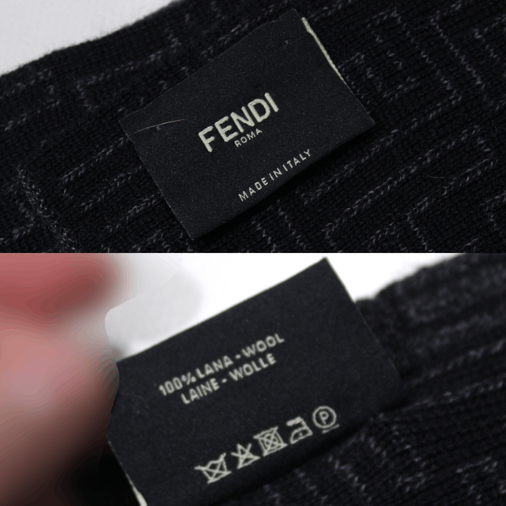 Fendi FF Monogram Wool Scarf Size ONE SIZE - 6 Thumbnail