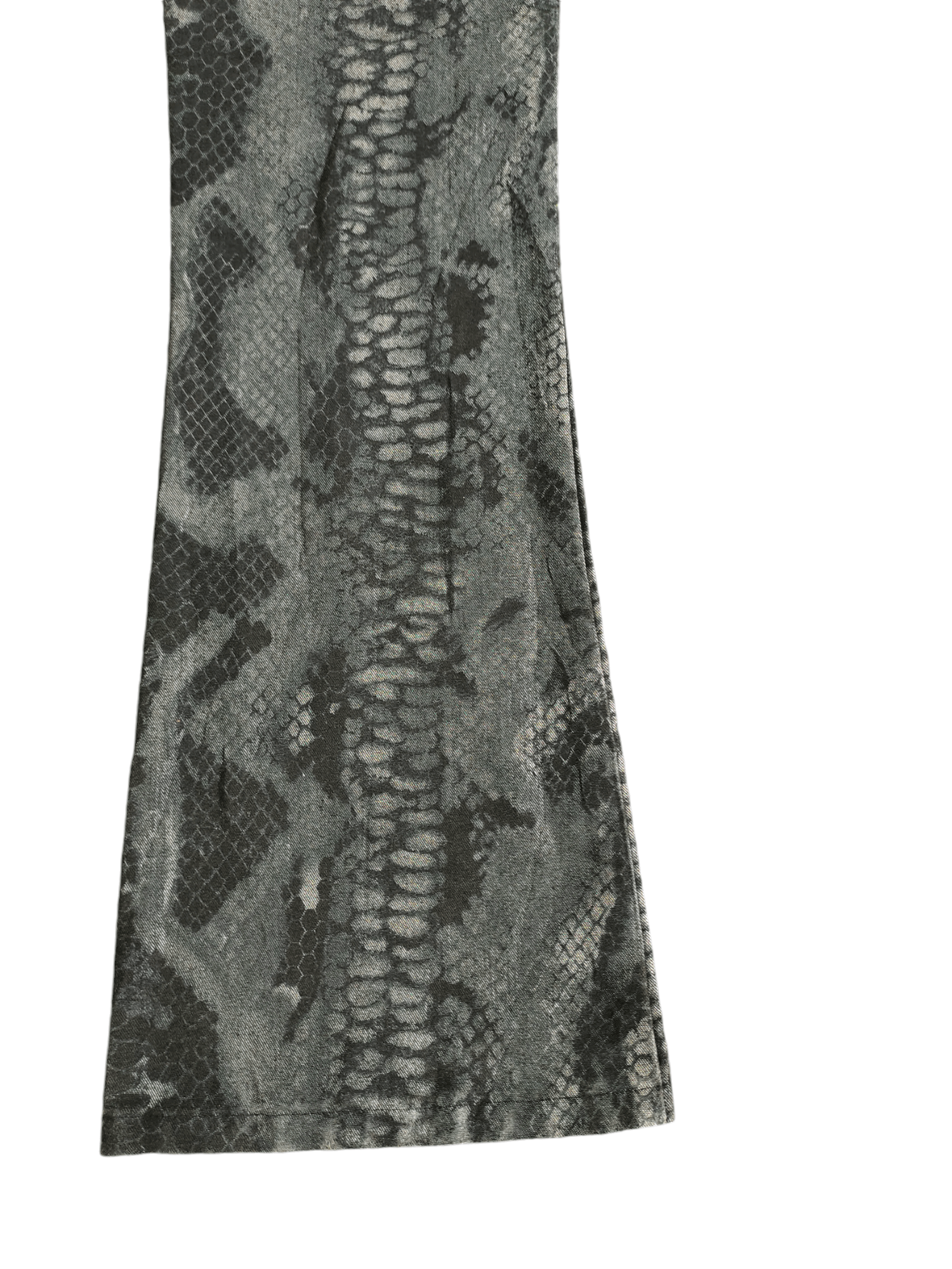 If Six Was Nine Flare Jeans Mavi Python Printed Denim Bootcut Y2k Size US 27 - 17 Thumbnail