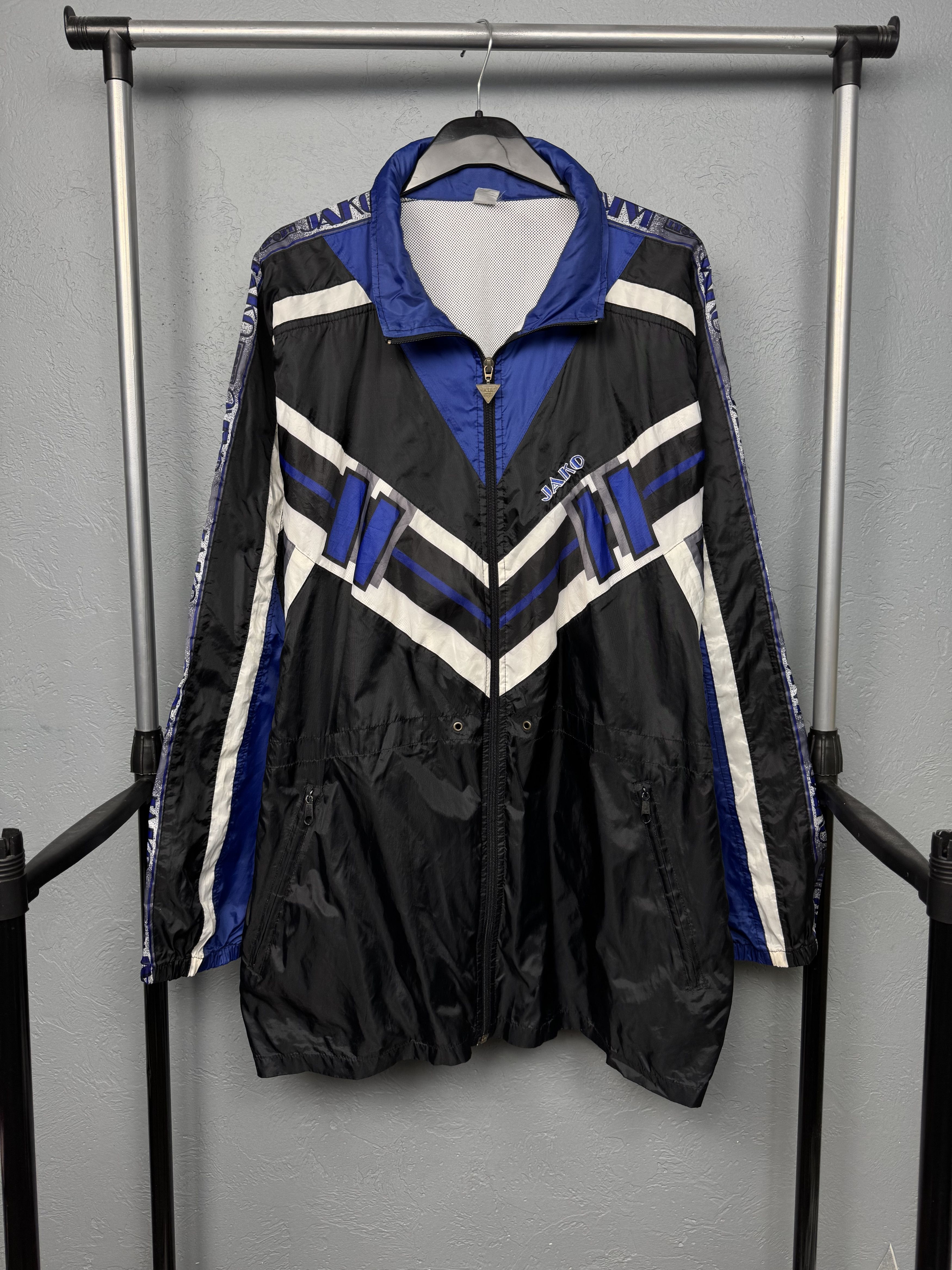 Vintage Jako 90s Vintage Mens Nylon Windbreaker Track Top Jacket Size US XL / EU 56 / 4 - 1 Thumbnail