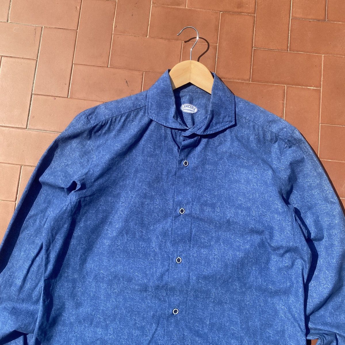 Other Men’s CAMICERIA TEXTURED BLUE PRINT COTTON SHIRT SIZE 41 Size US L / EU 52-54 / 3 - 2 Thumbnail