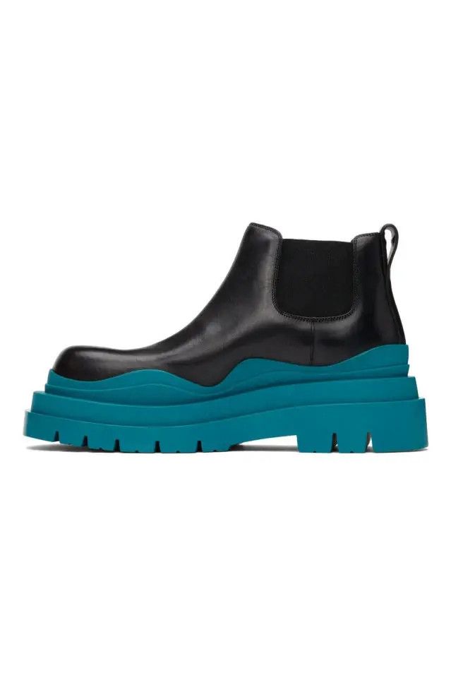 Bottega Veneta o1n1vont0924 Cruise Sole Tire Ankle Chelsea Boot in Black Size US 12 / EU 45 - 3 Thumbnail