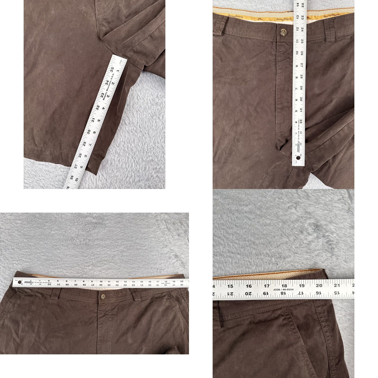 Tommy Bahama Tommy Bahama Shorts Mens 40 Brown Cotton Chino Beach Vacation Flat Front Pockets Aloha Beach Mens Size US 40 / EU 56 - 8 Thumbnail