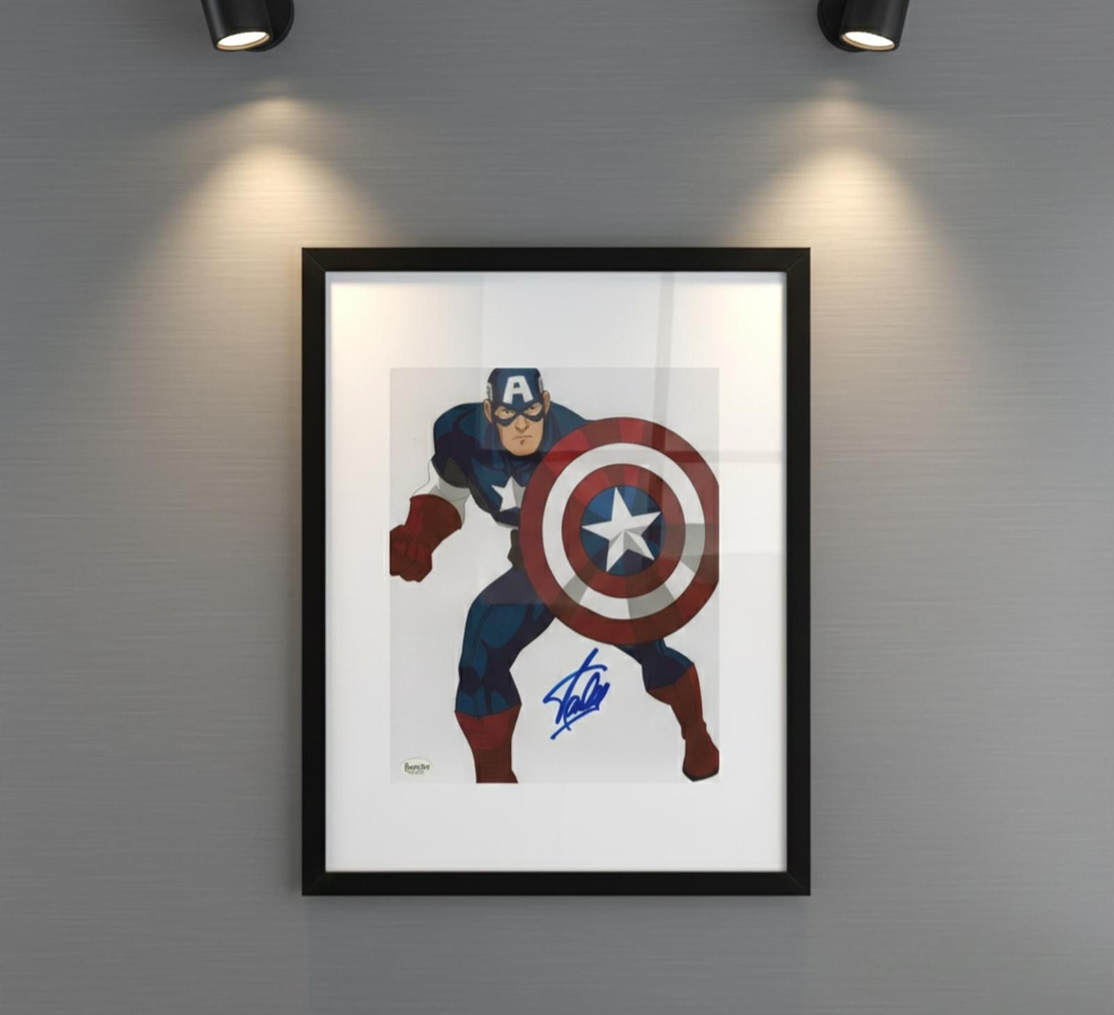 Other Stan Lee "Captain America" Signed 8x10 photo COa W/Frame Size ONE SIZE - 1 Thumbnail