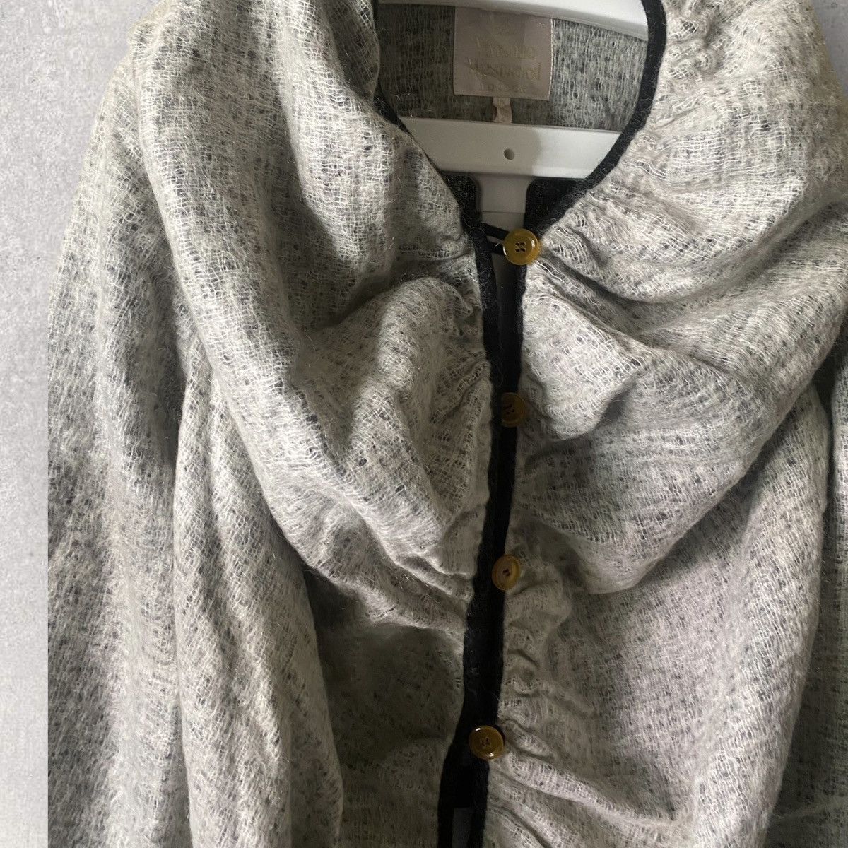 Vivienne Westwood Vintage Gold Label Grey Wool Drunken Jacket Size S / US 4 / IT 40 - 4 Thumbnail