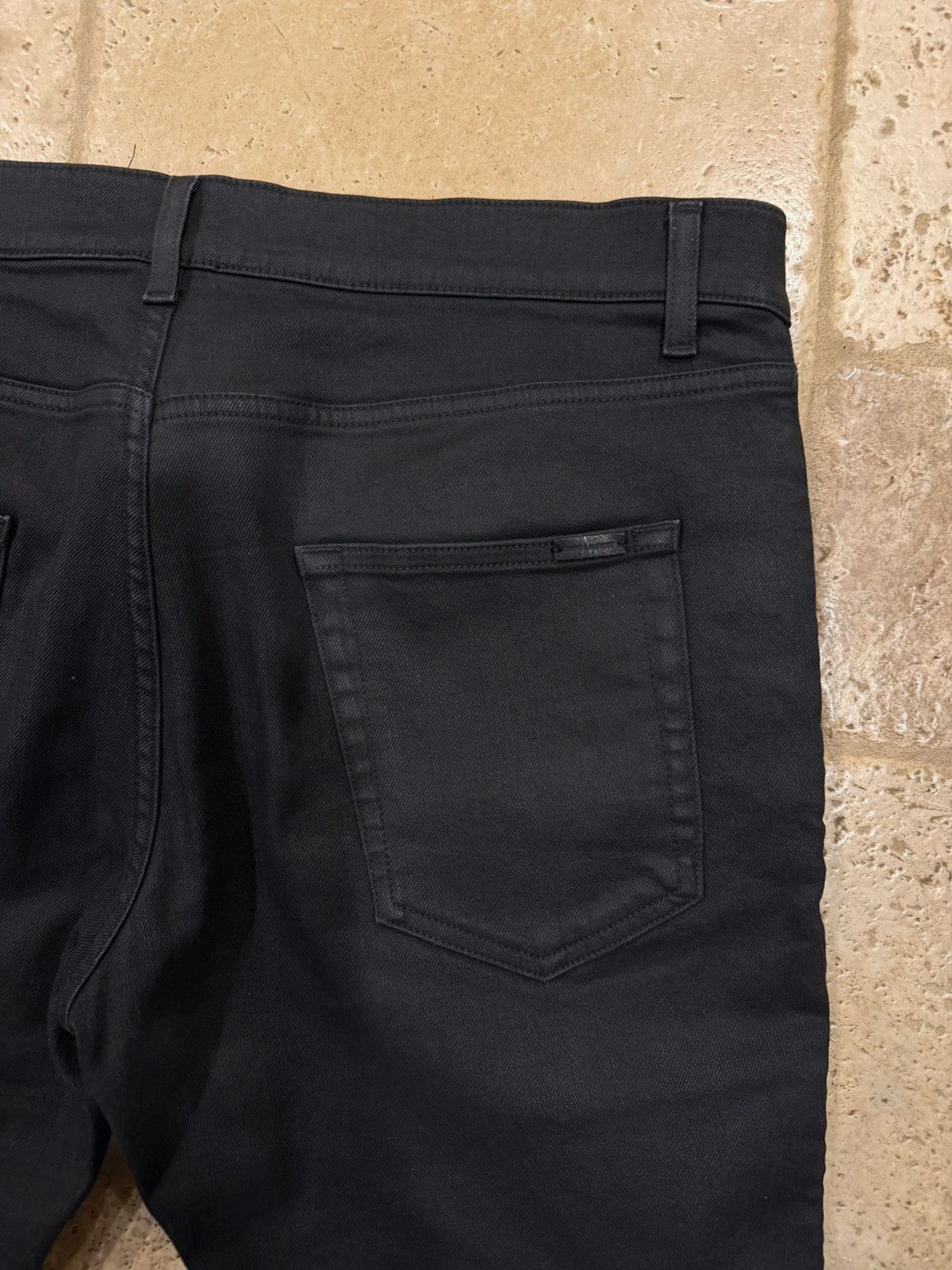 Saint Laurent Paris Saint Laurent Paris D02 2021 Black Wax Denim Jeans Size US 34 / EU 50 - 10 Thumbnail