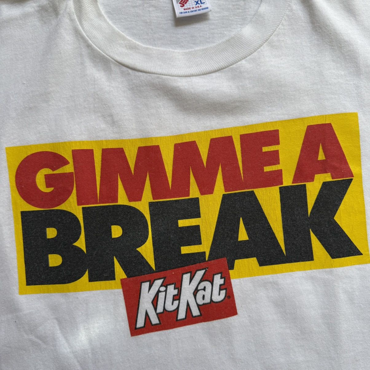 Jerzees Vintage Late 90s Kit Kat Promo T-Shirt Size US XL / EU 56 / 4 - 4 Thumbnail
