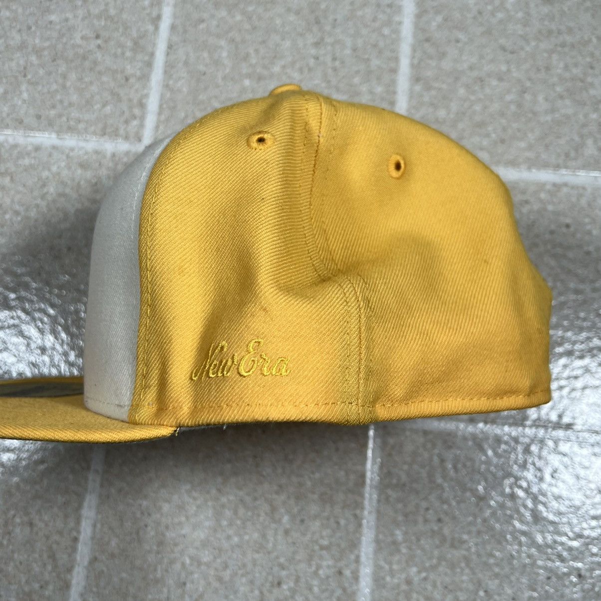 Essentials × Fear of God × New Era New Era X Fear of God Essentials Fitted Hat sz 7 1/2 Yellow Size ONE SIZE - 3 Thumbnail