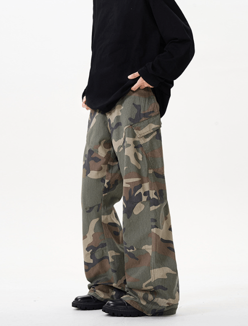 Japanese Brand × Jean American high street retro camouflage straight work jeans Size US 34 / EU 50 - 2 Thumbnail