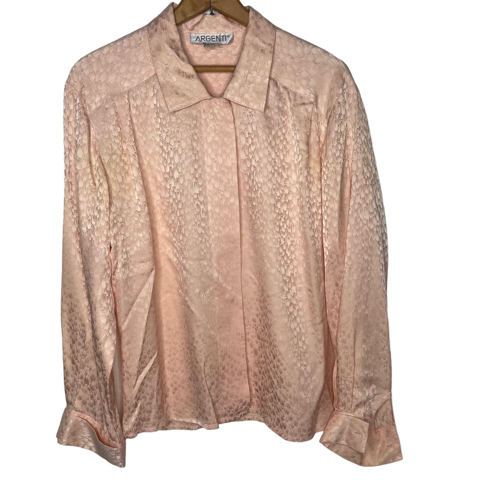 Vintage Vintage Argenti Pure Silk Blouse Size 10 Size L / US 10 / IT 46 - 1 Thumbnail