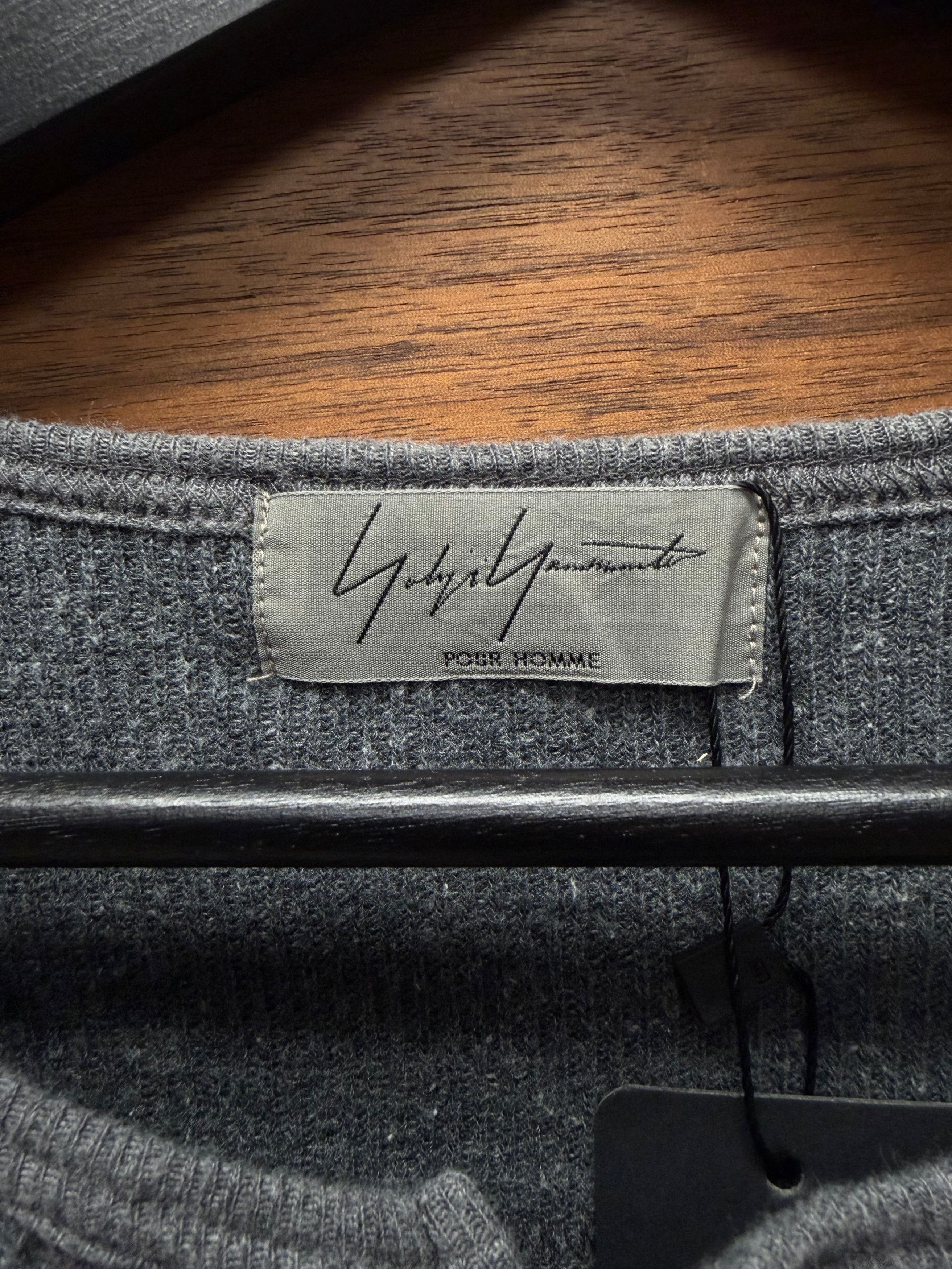 Yohji Yamamoto Yohji Yamamoto Pour Homme Thermal ‘Henley’ Assorted Button Long Sleeve Shirt Size US L / EU 52-54 / 3 - 3 Thumbnail