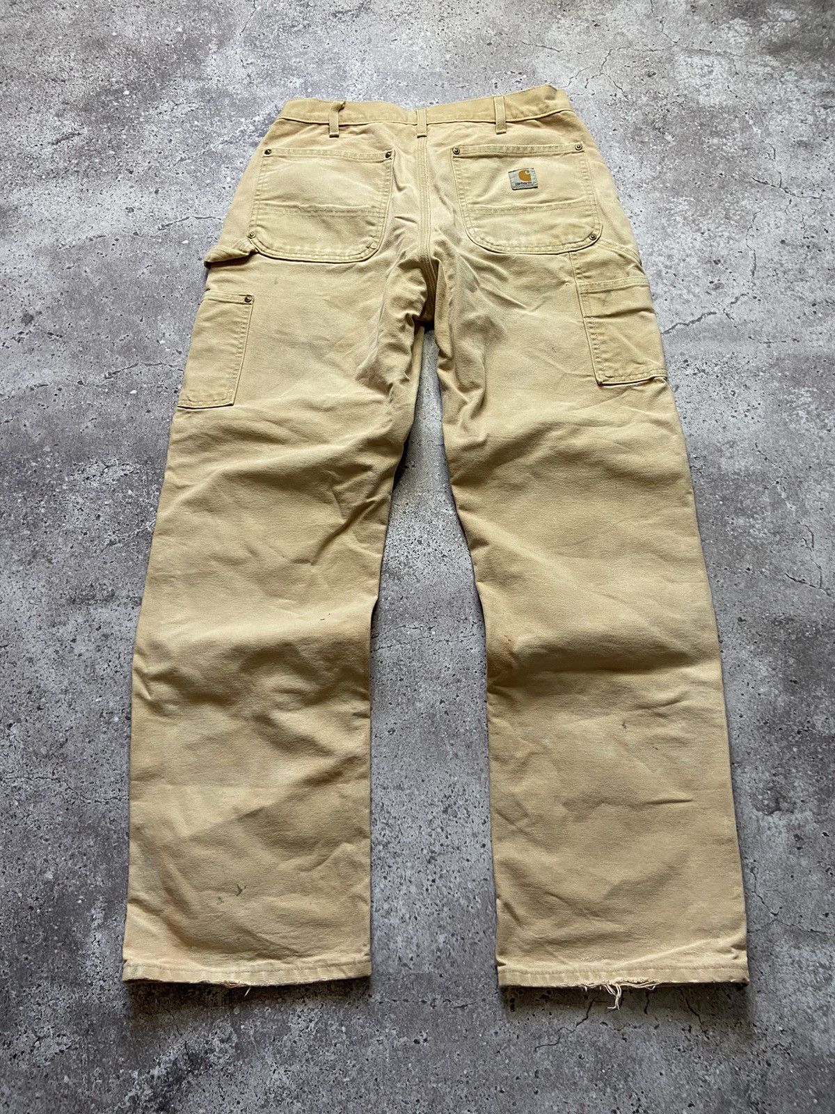 Carhartt Vintage 90s Carhartt Faded Beige Work Hype Baggy Jeans Size US 31 - 2 Thumbnail