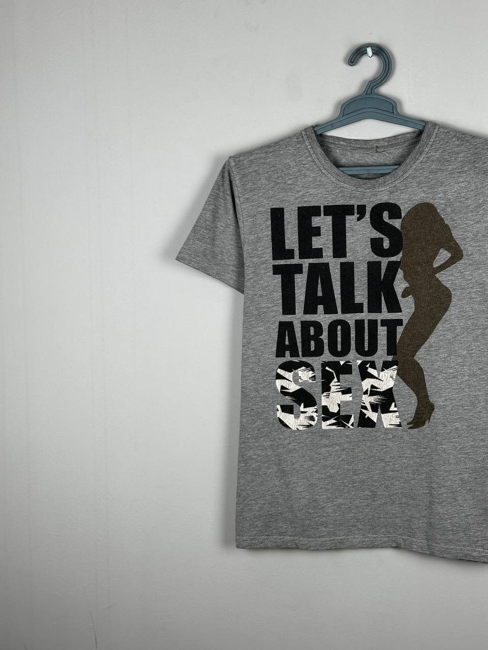 Vintage Y2K Vintage Lets Talk About Sex Grey T Shirt Size US M / EU 48-50 / 2 - 2 Thumbnail