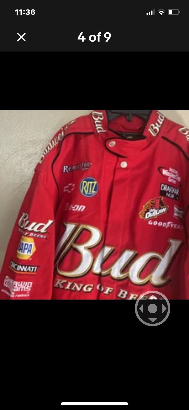 Chase Authentics VTG NASCAR Chase Authentics Dale Jr Bud Jacket XL NWT Size US XL / EU 56 / 4 - 3 Thumbnail