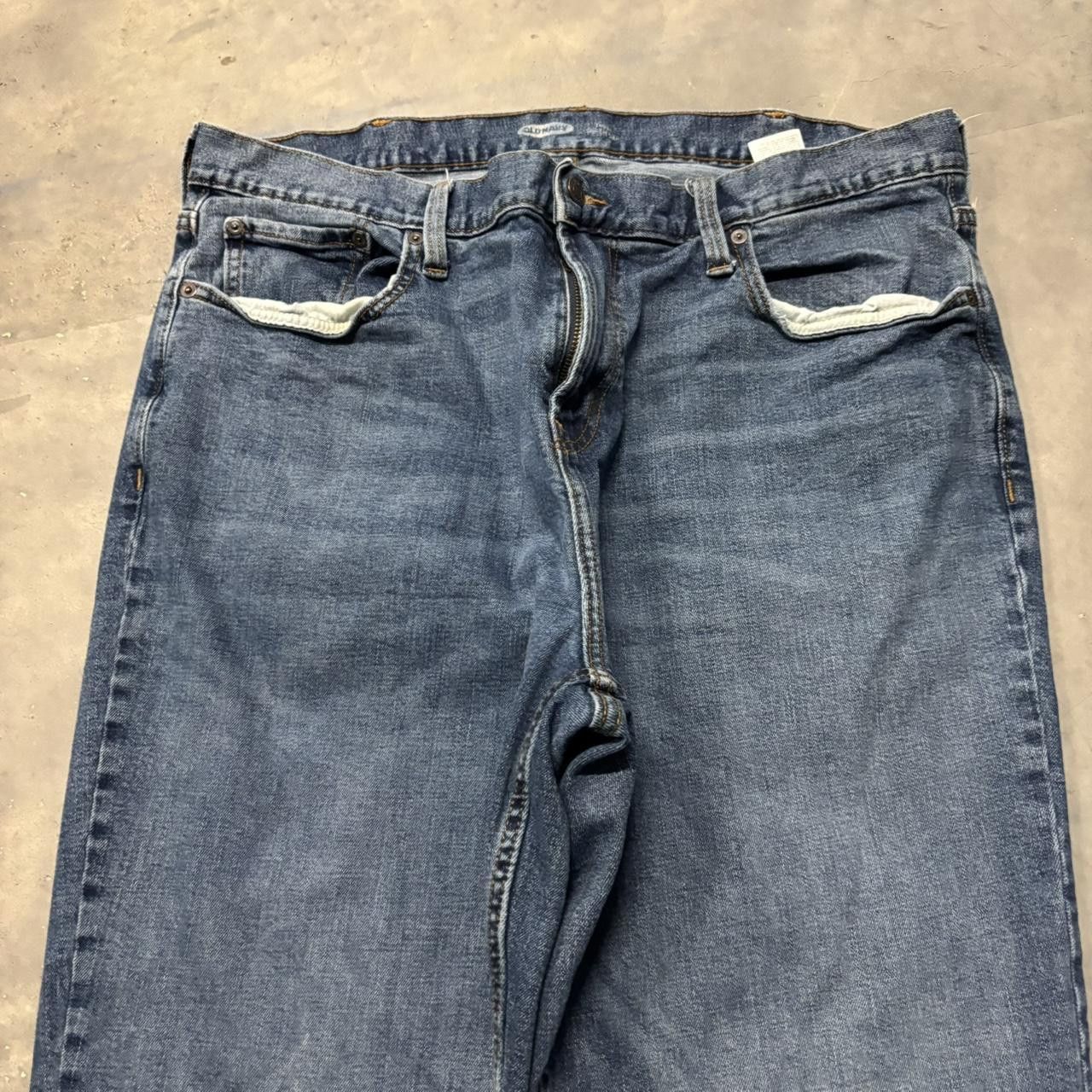 Japanese Brand × Vintage Crazy Vintage Y2K/2000s Grunge Medium Wash Loose Fit Baggy Denim Jeans! Size US 38 / EU 54 - 5 Thumbnail