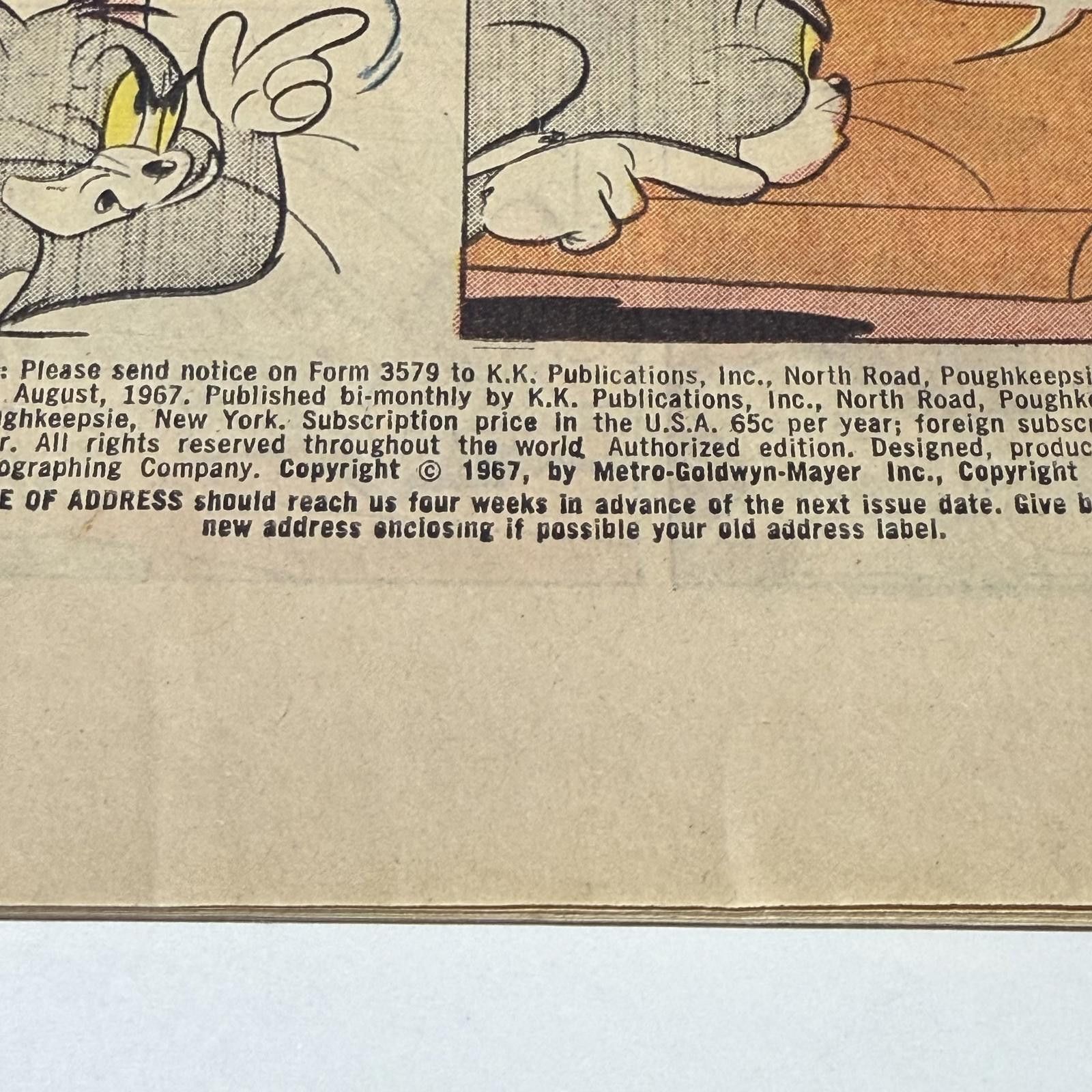 Designer Vtg Gold Key Tom and Jerry Comic Book - August 1967 Size ONE SIZE - 8 Thumbnail