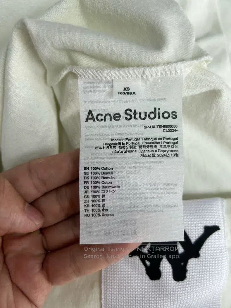 Acne Studios Acne Studios 2025 SS Chest Printed Flock Lettering Logo Wh Size US XS / EU 42 / 0 - 4 Thumbnail