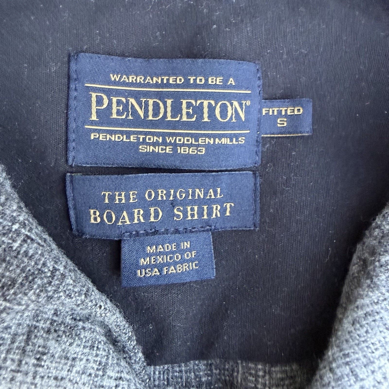 Pendleton Pendleton Shadow Plaid Wool Board Shirt Loop Collar Surf Size US S / EU 44-46 / 1 - 4 Thumbnail