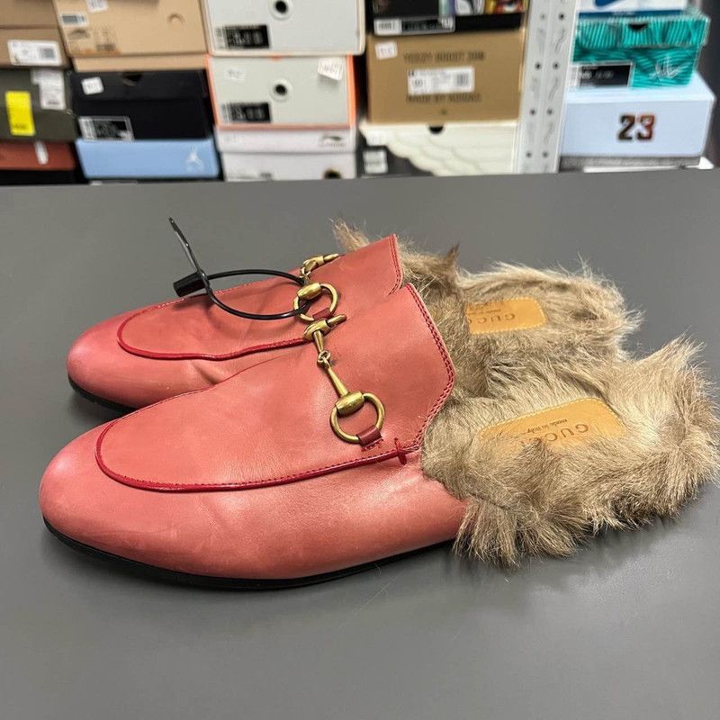 Gucci Gucci Pink Mule Shoes with Fur Detail -2508 Size US 8.5 / EU 41-42 - 1 Thumbnail