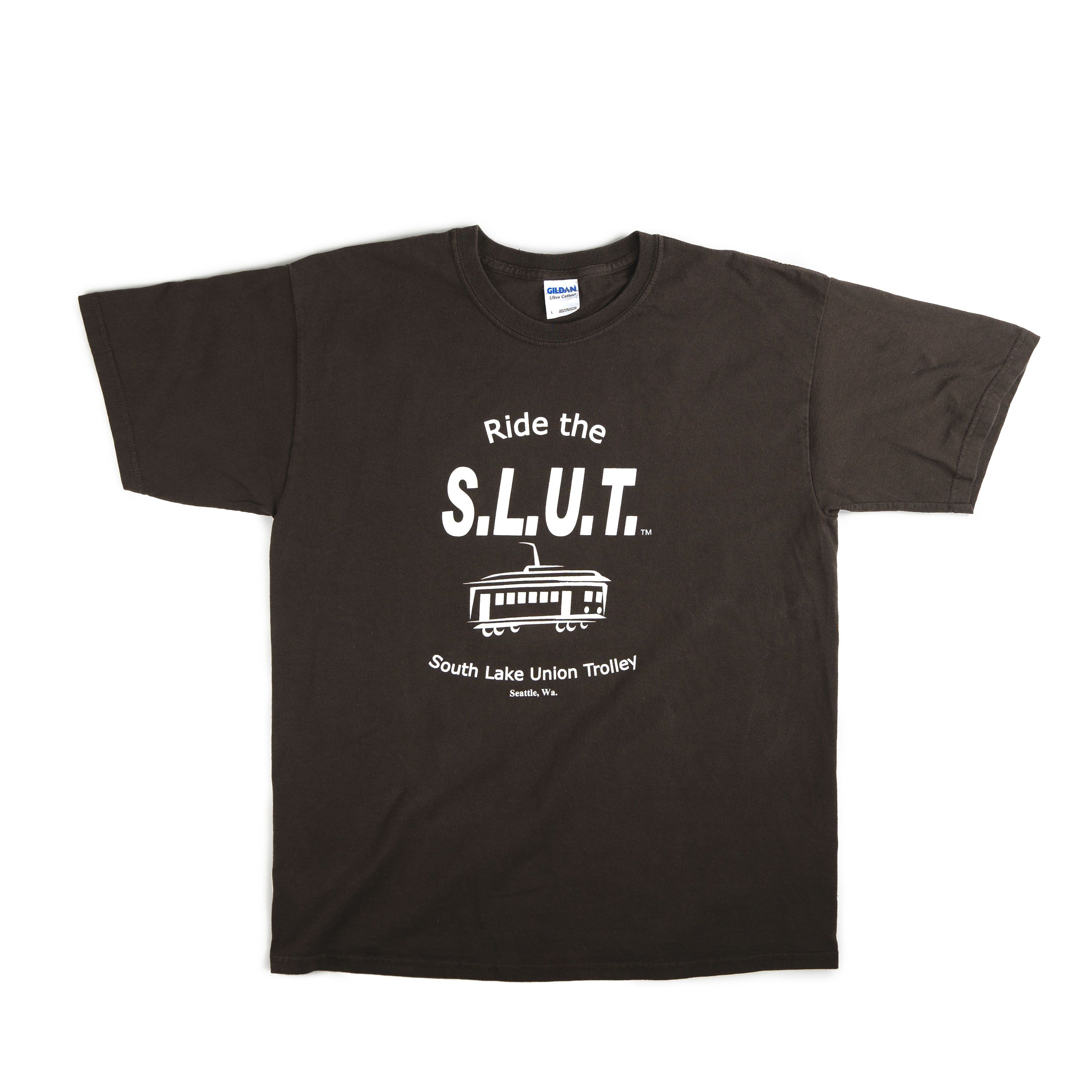 Gildan × Vintage Vintage 2000's Ride The Slut South Union Trolley Tee Shirt Size US L / EU 52-54 / 3 - 1 Thumbnail