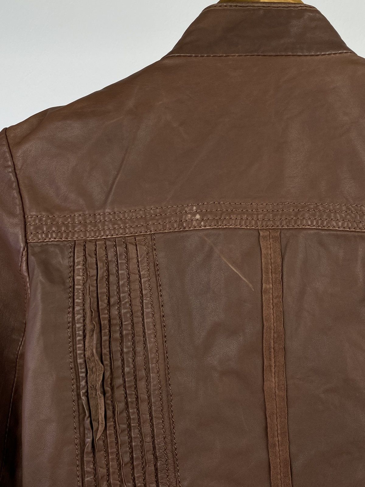 Max Mara Max Mara Lamb Leather Fitted Jacket Brown Luxury Size XS / US 0-2 / IT 36-38 - 14 Thumbnail