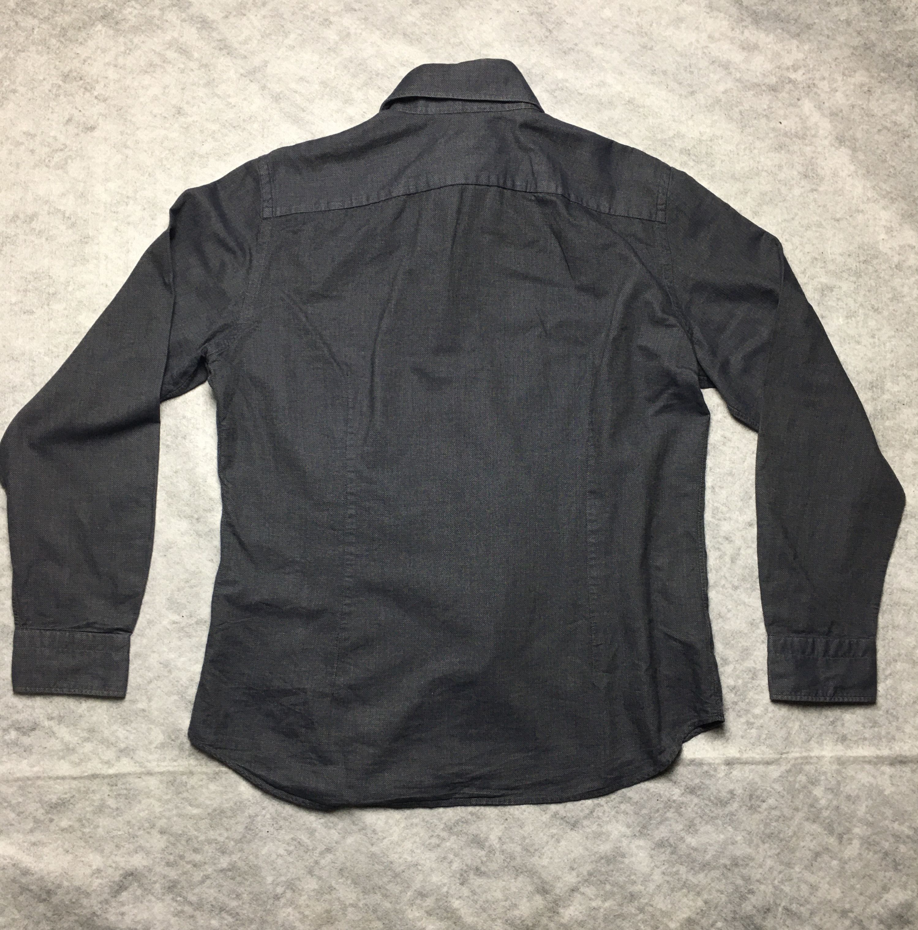 Boglioli Boglioli Denim Grey Cotton Mens Shirt 40 -15 3/4 Size 40R - 2 Thumbnail