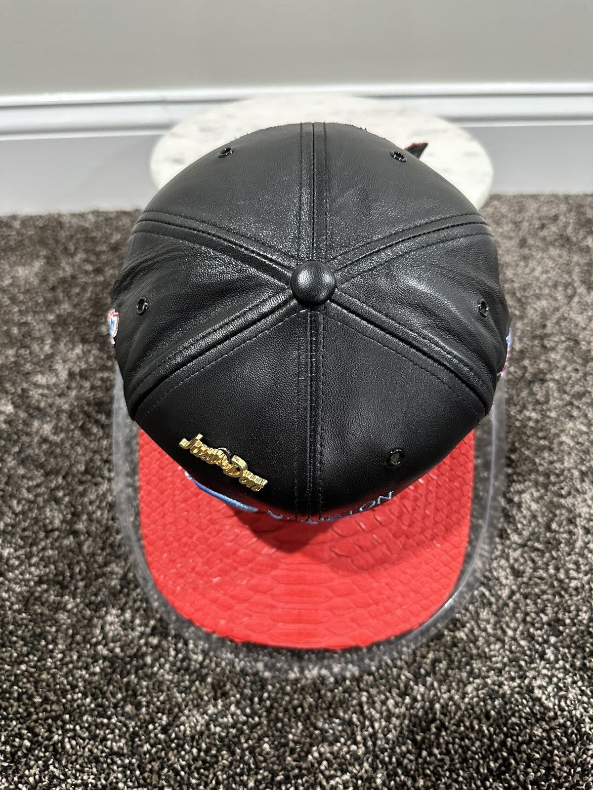 Just Don Just Don x Mitchell & Ness NFL Houston Oilers Leather Hat Size ONE SIZE - 5 Thumbnail