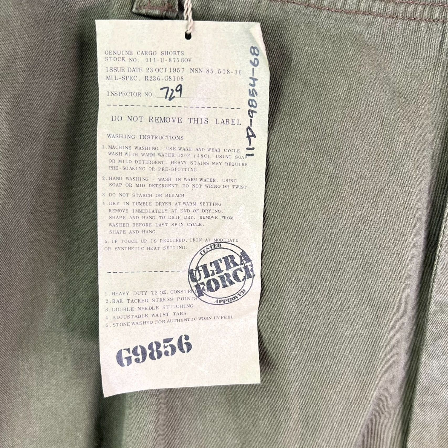 Rothco Rothco Cargo Shorts Mens 2XL Green 46" Waist 11" Inseam Cargo Tactical Water Resistant Breathable Belted Army Mens Size US 39 - 3 Thumbnail