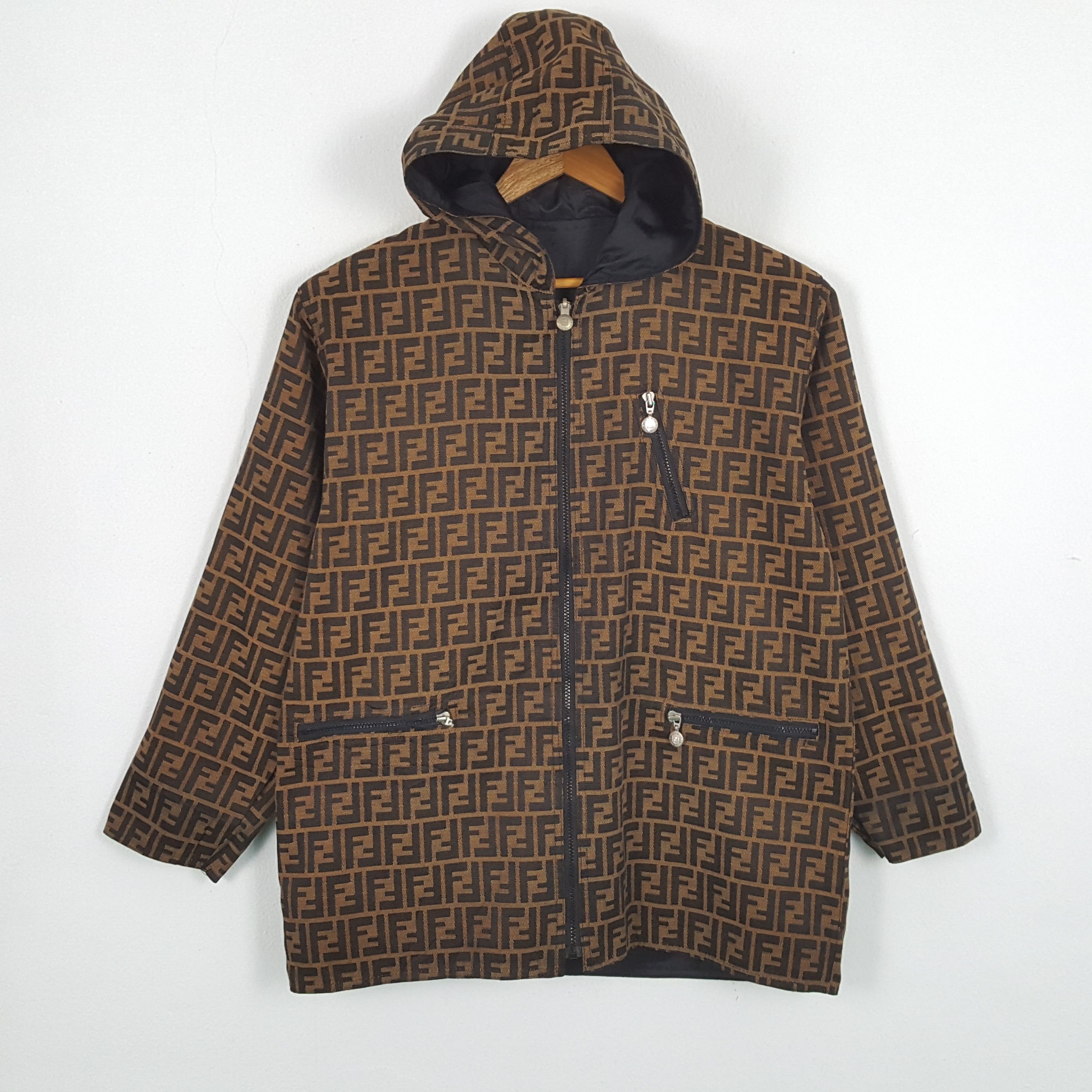 Fendi Vintage FENDI Italian Brand Monogram Reversible Jacket Size US L / EU 52-54 / 3 - 1 Thumbnail