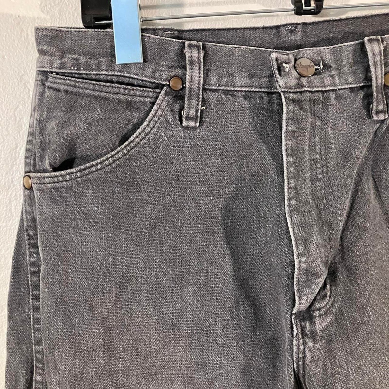 Vintage × Wrangler Vintage 70s Wrangler Straight Leg Cowboy Gray Denim Jeans Size US 33 - 2 Thumbnail