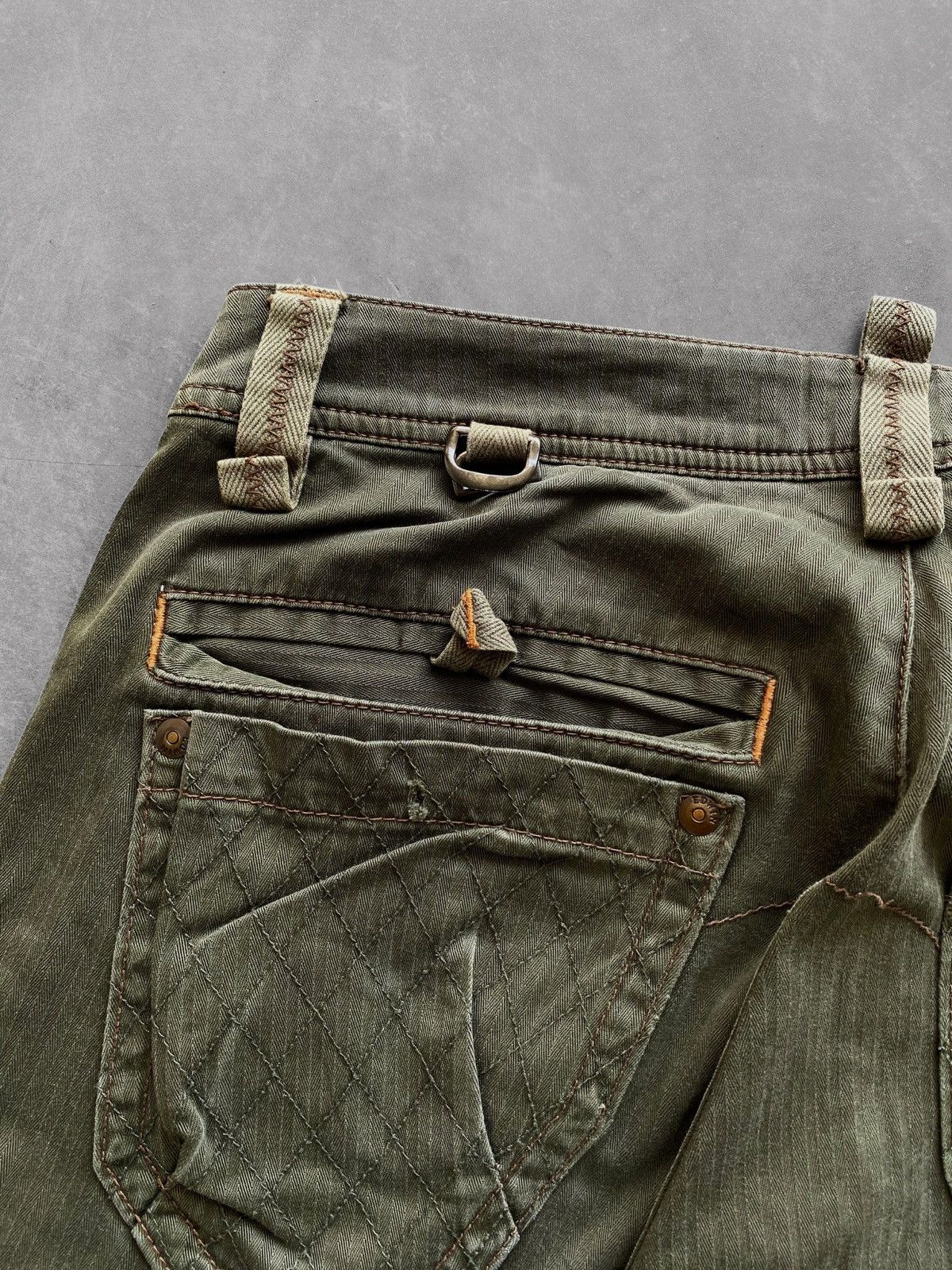 Edwin 🔥Flared🔥Vtg Edwin Japan 505 Cargo Pants Military Green Size US 32 / EU 48 - 10 Thumbnail